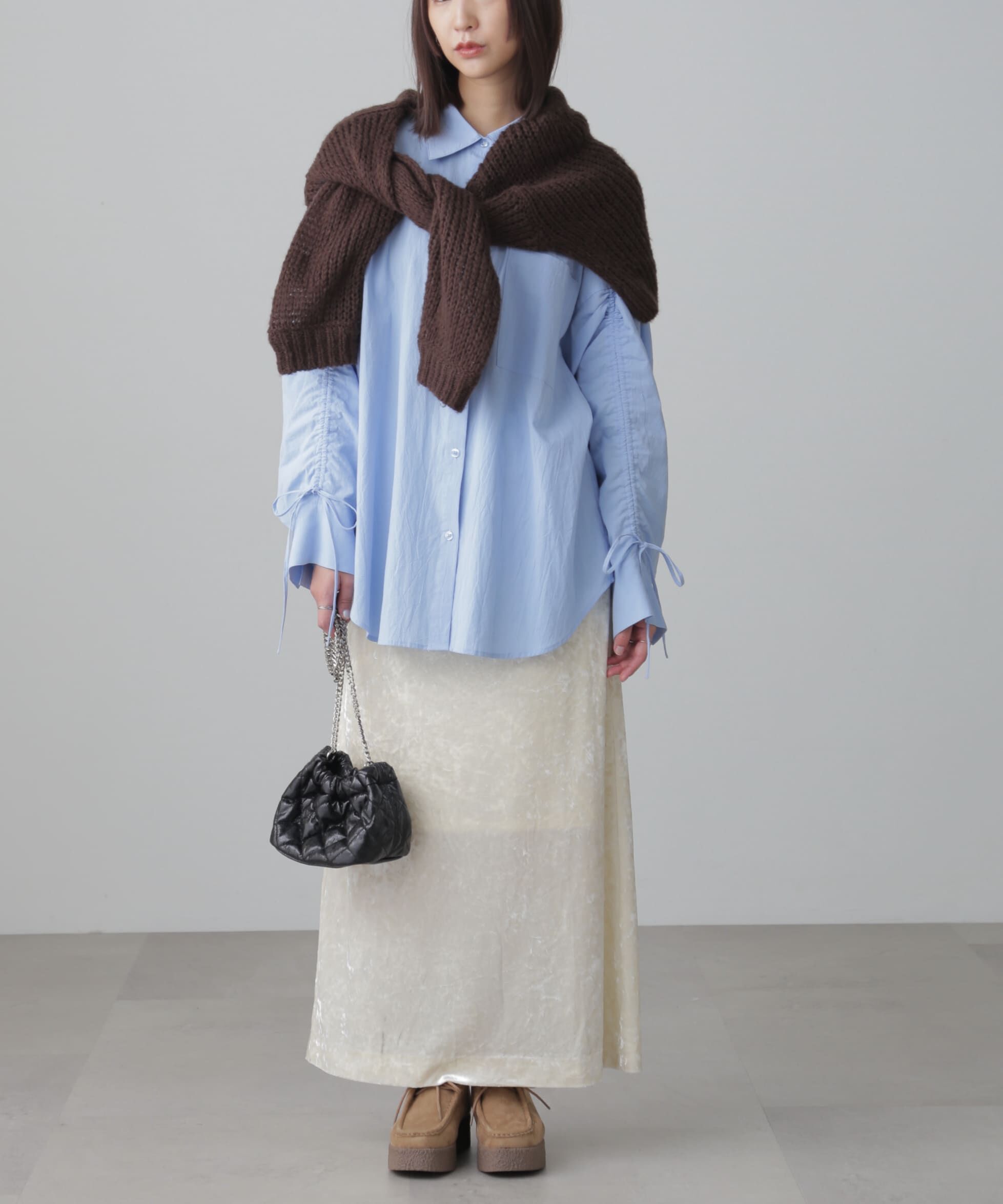  「クラッシュベロアナロースカート」|スカート|