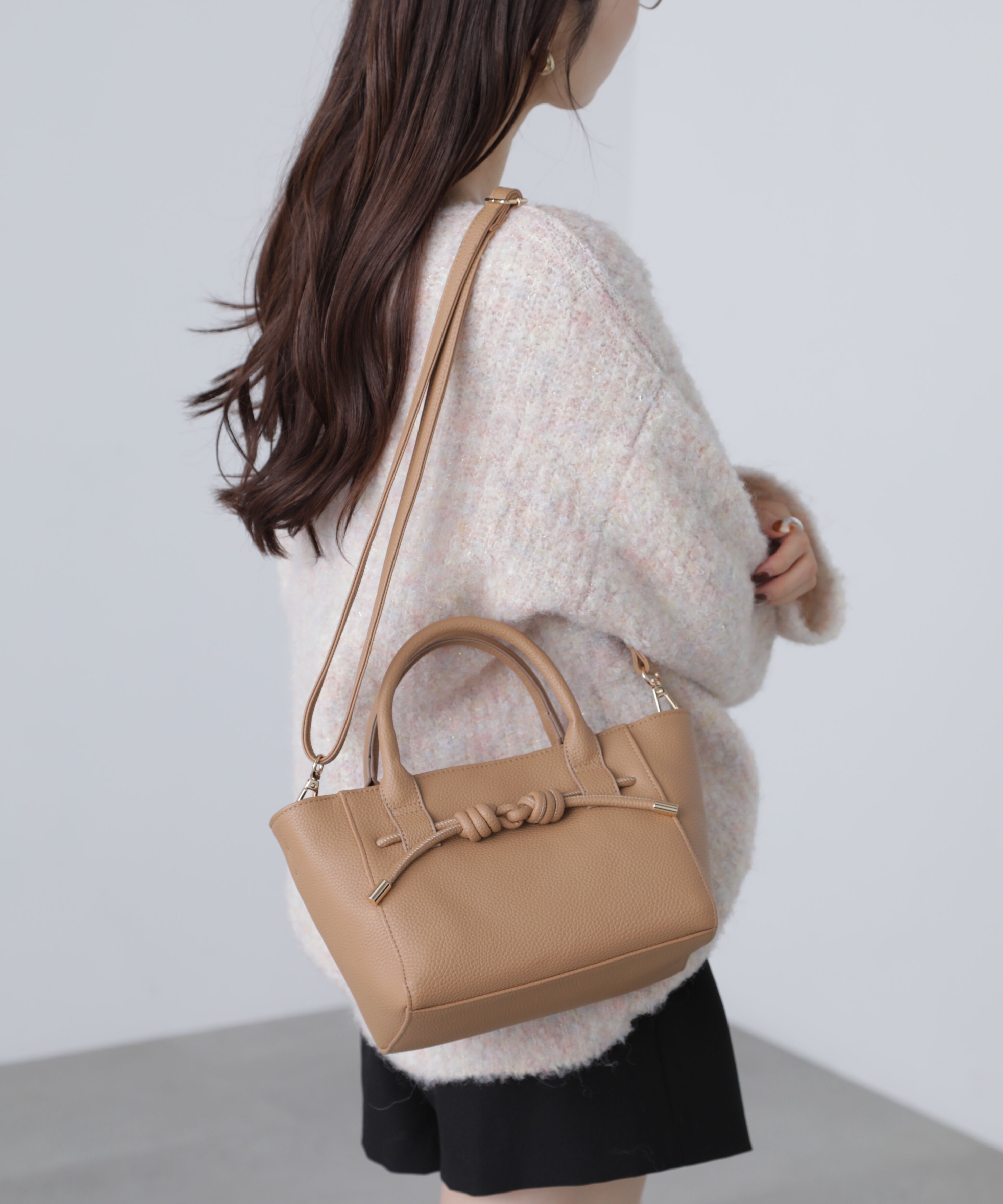  「ロープリボンバッグ」|その他|ベージュ