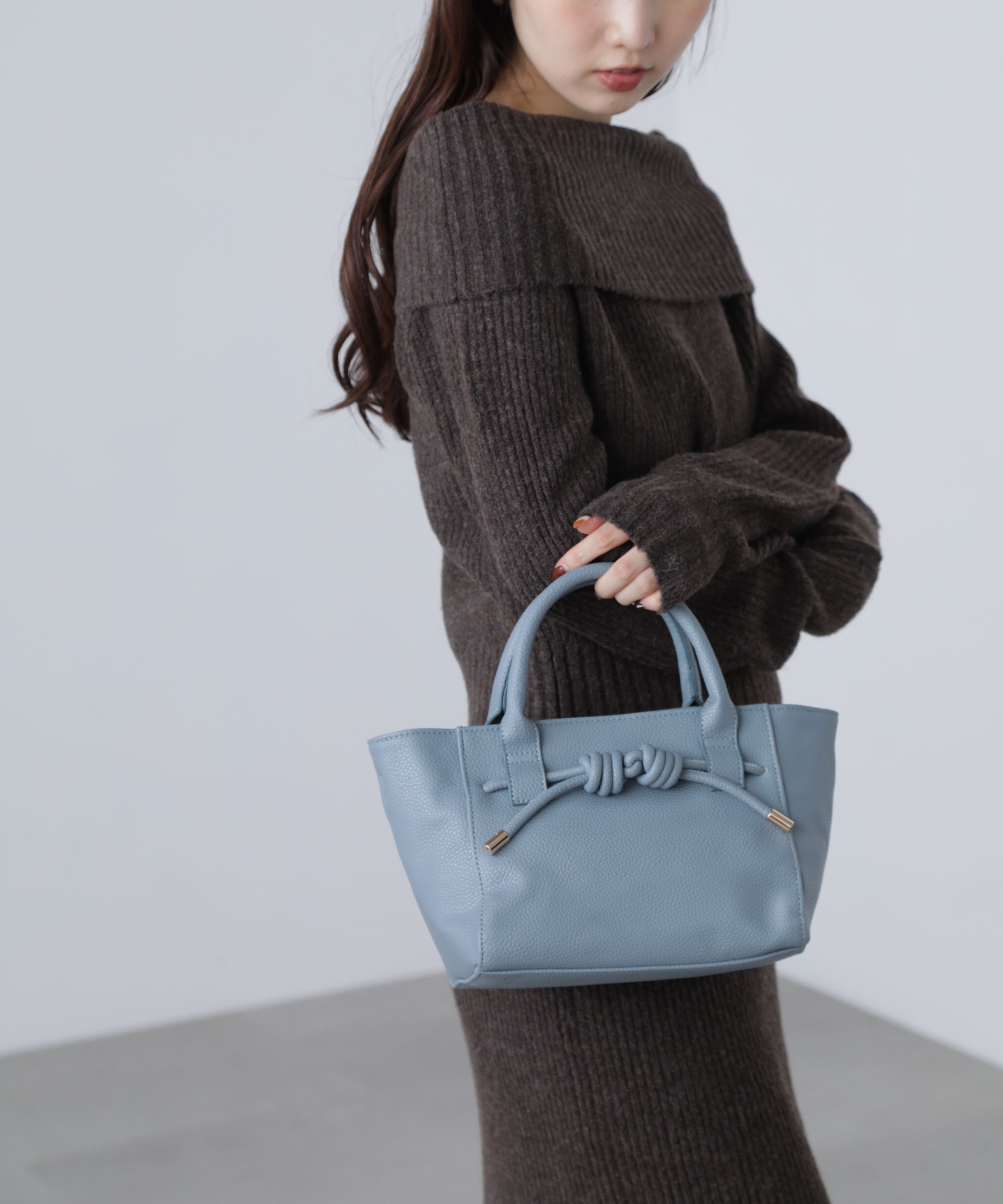  「ロープリボンバッグ」|その他|ブルー