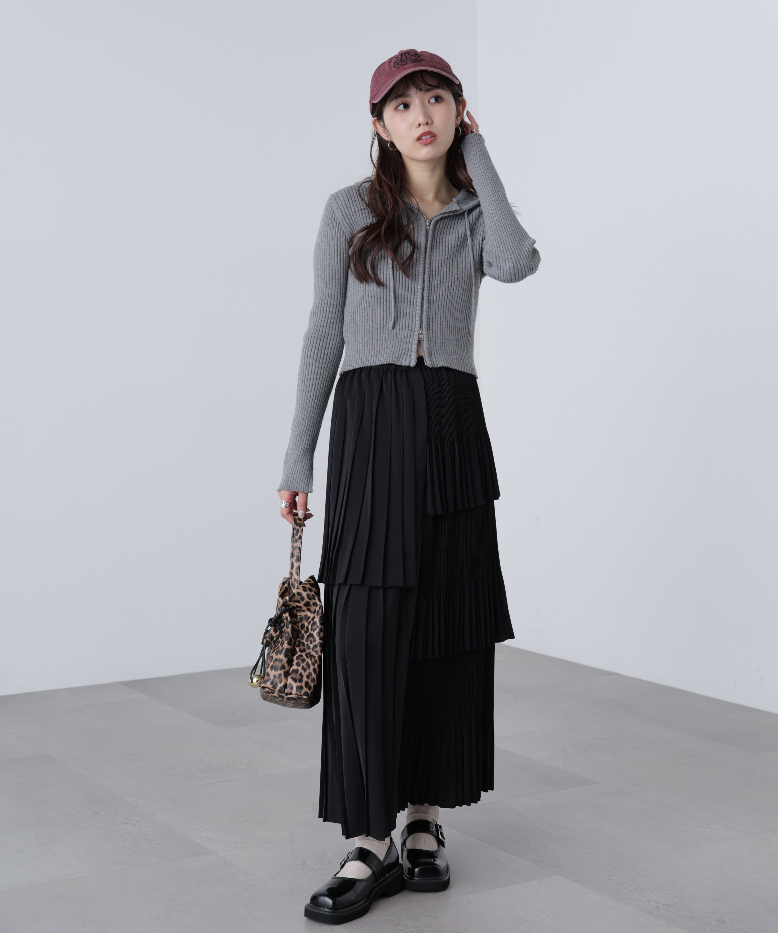  「ランダムプリーツティアードスカート」|スカート|