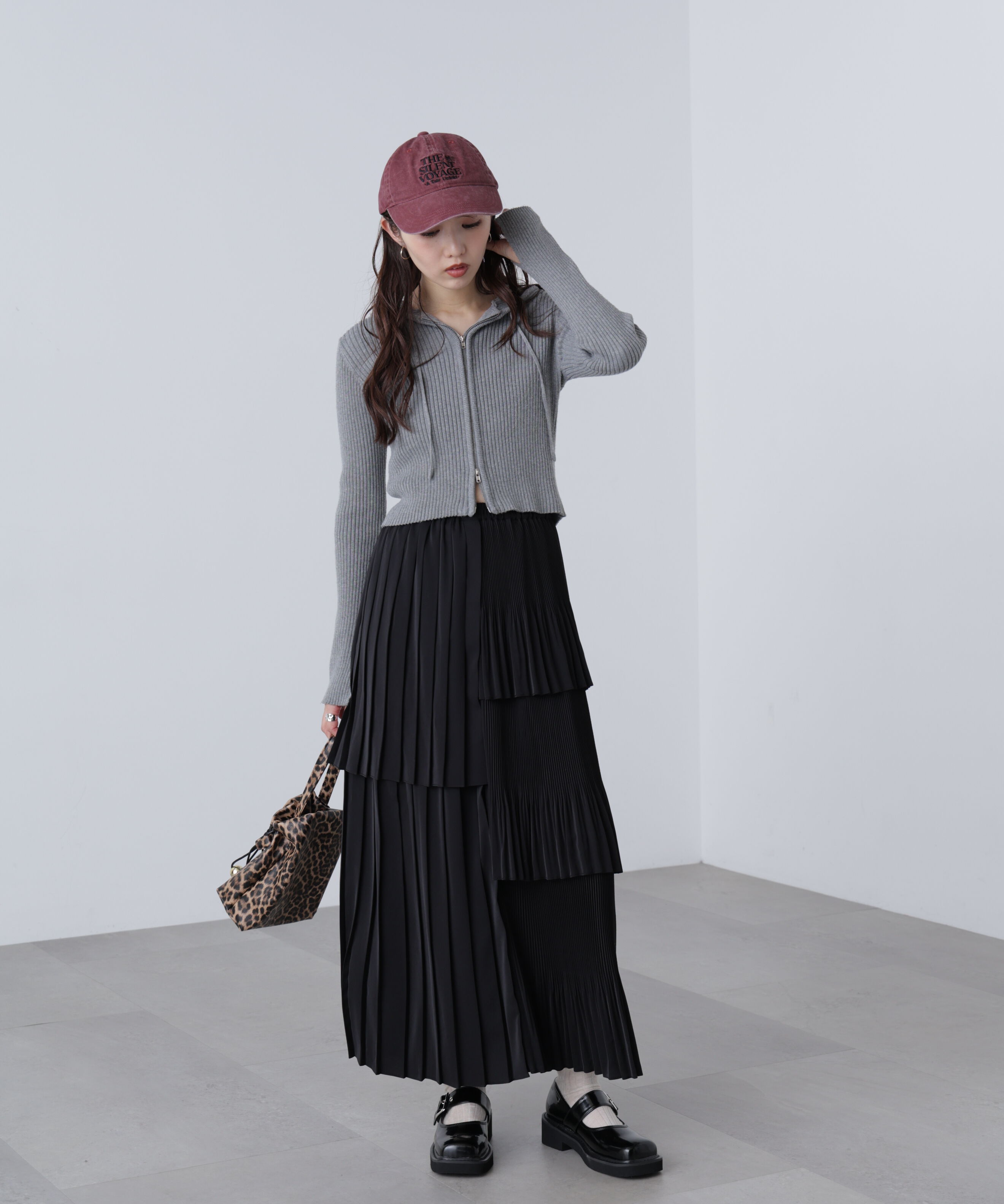  「ランダムプリーツティアードスカート」|スカート|