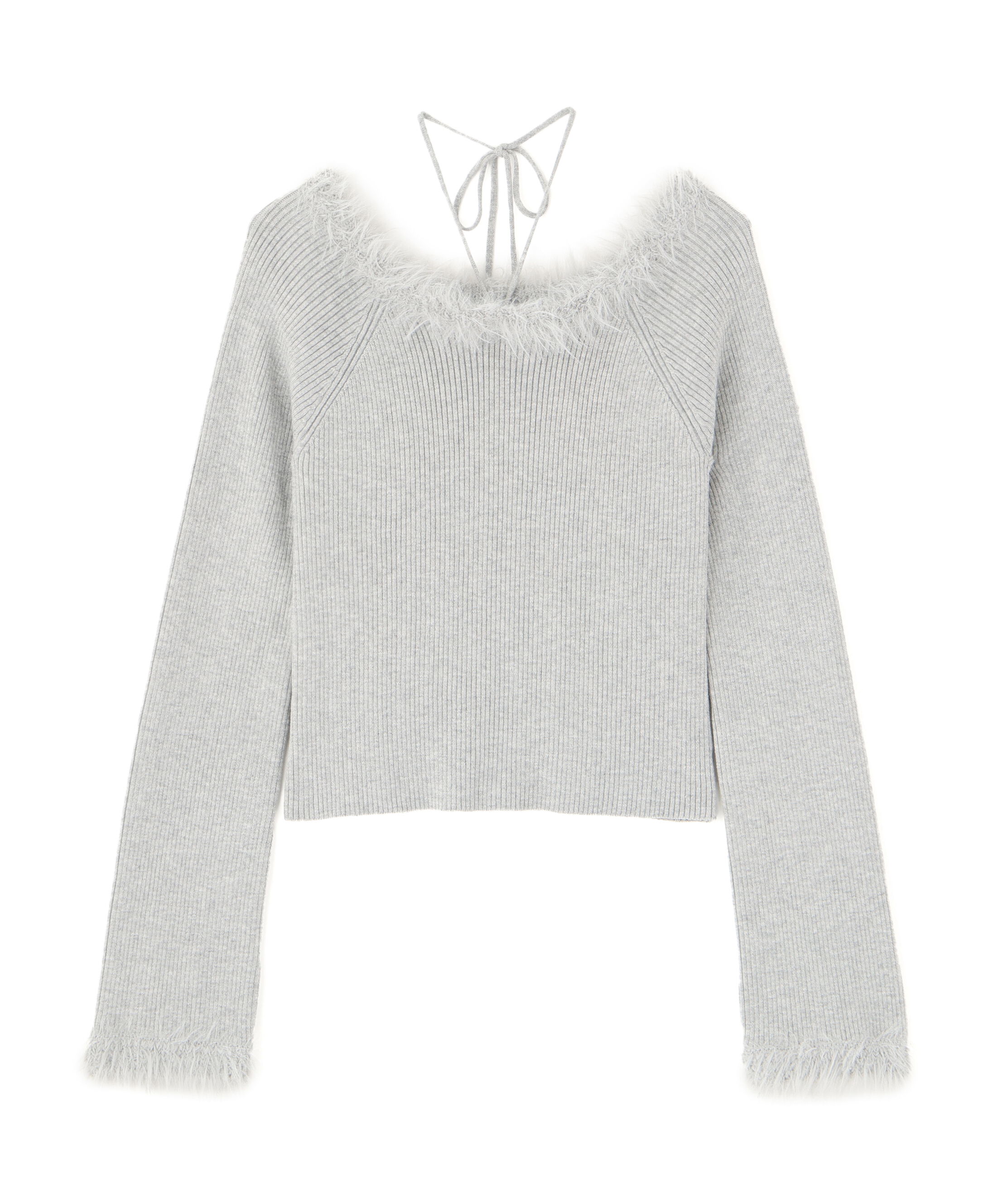  「フェザートリミングリブニット」|ニット・セーター|