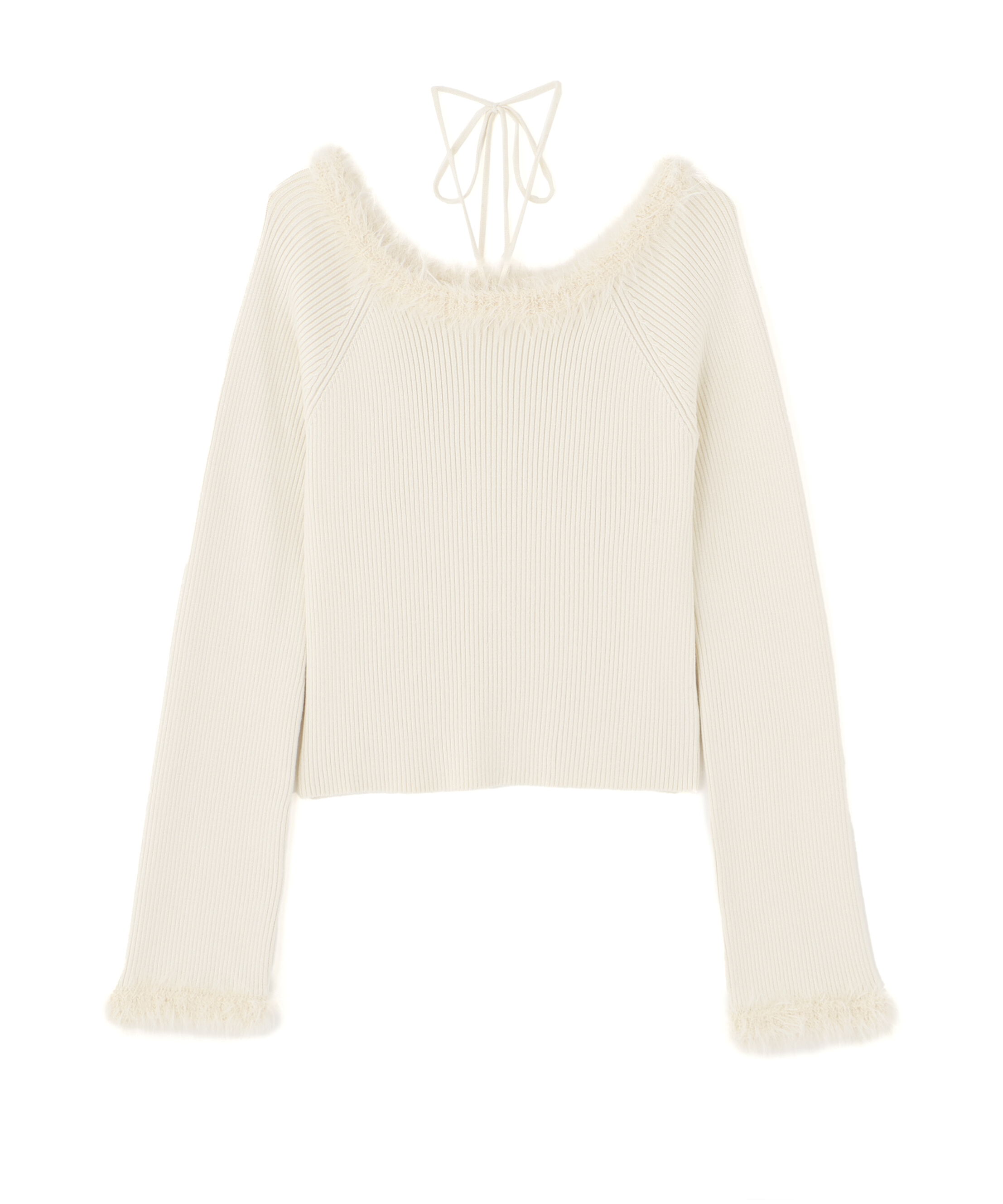  「フェザートリミングリブニット」|ニット・セーター|