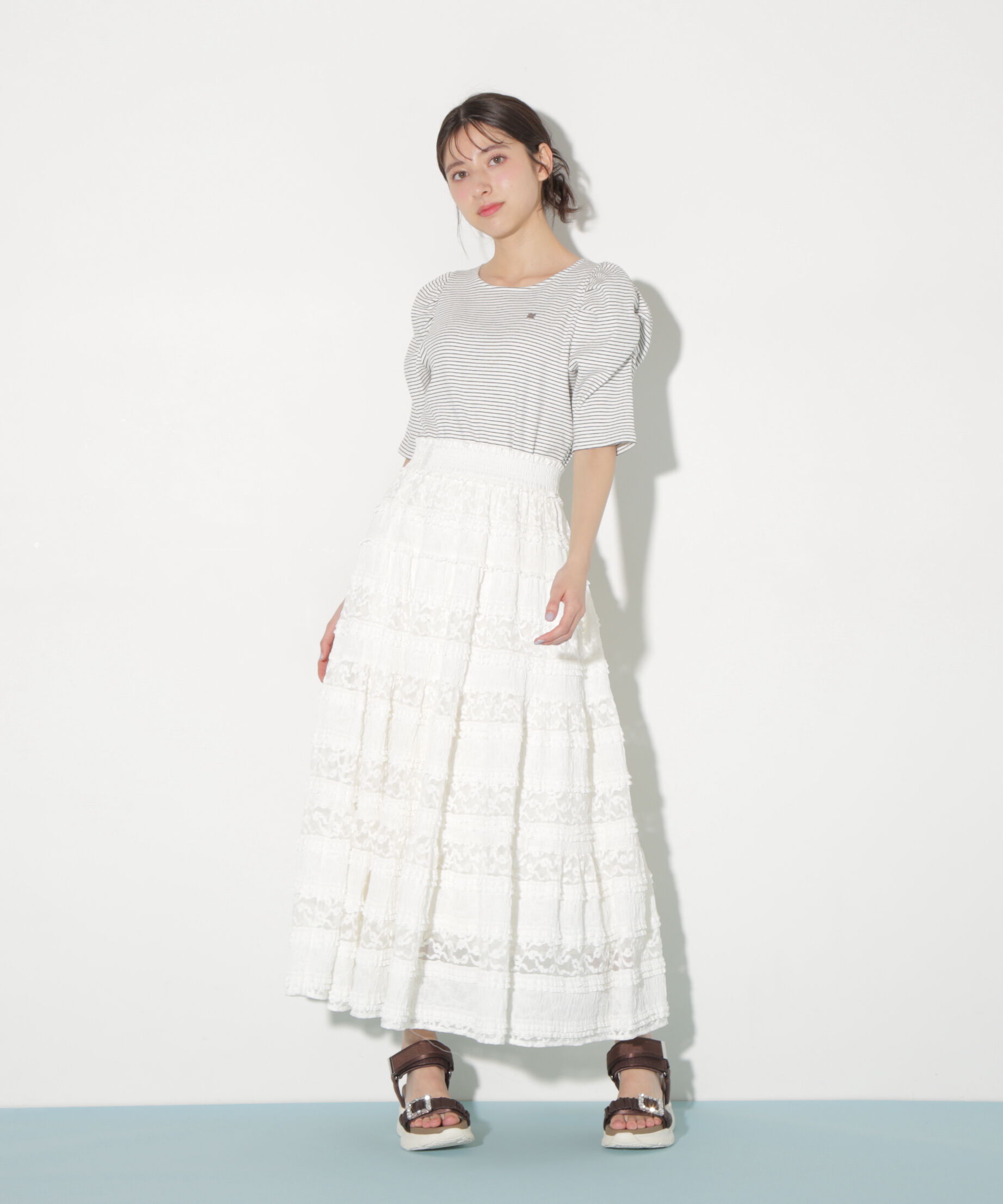  「ティアードレーススカート」|スカート|