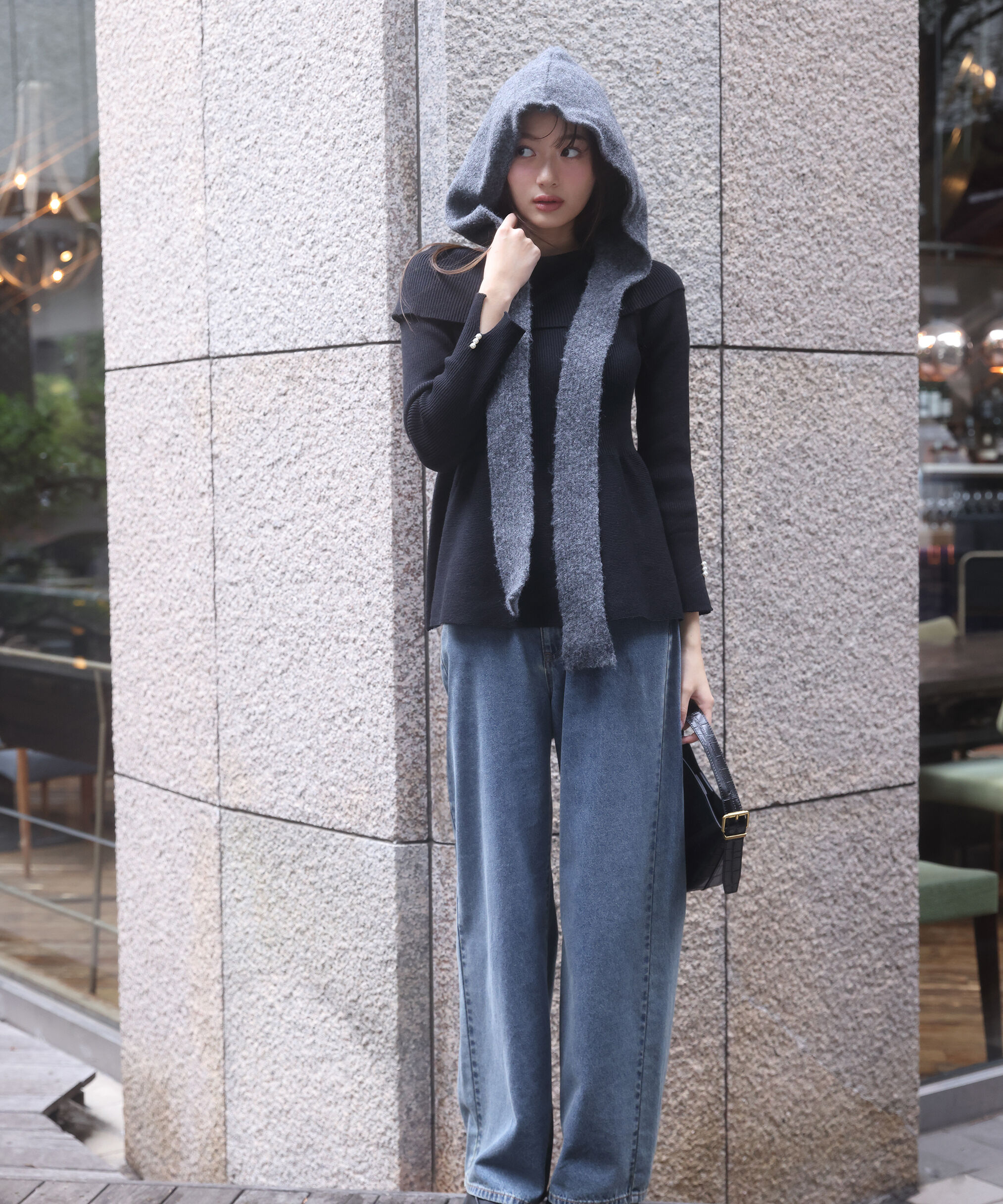 PROPORTION BODY DRESSING「オフショルペプラムニットセット　25AW」|ワンピース|