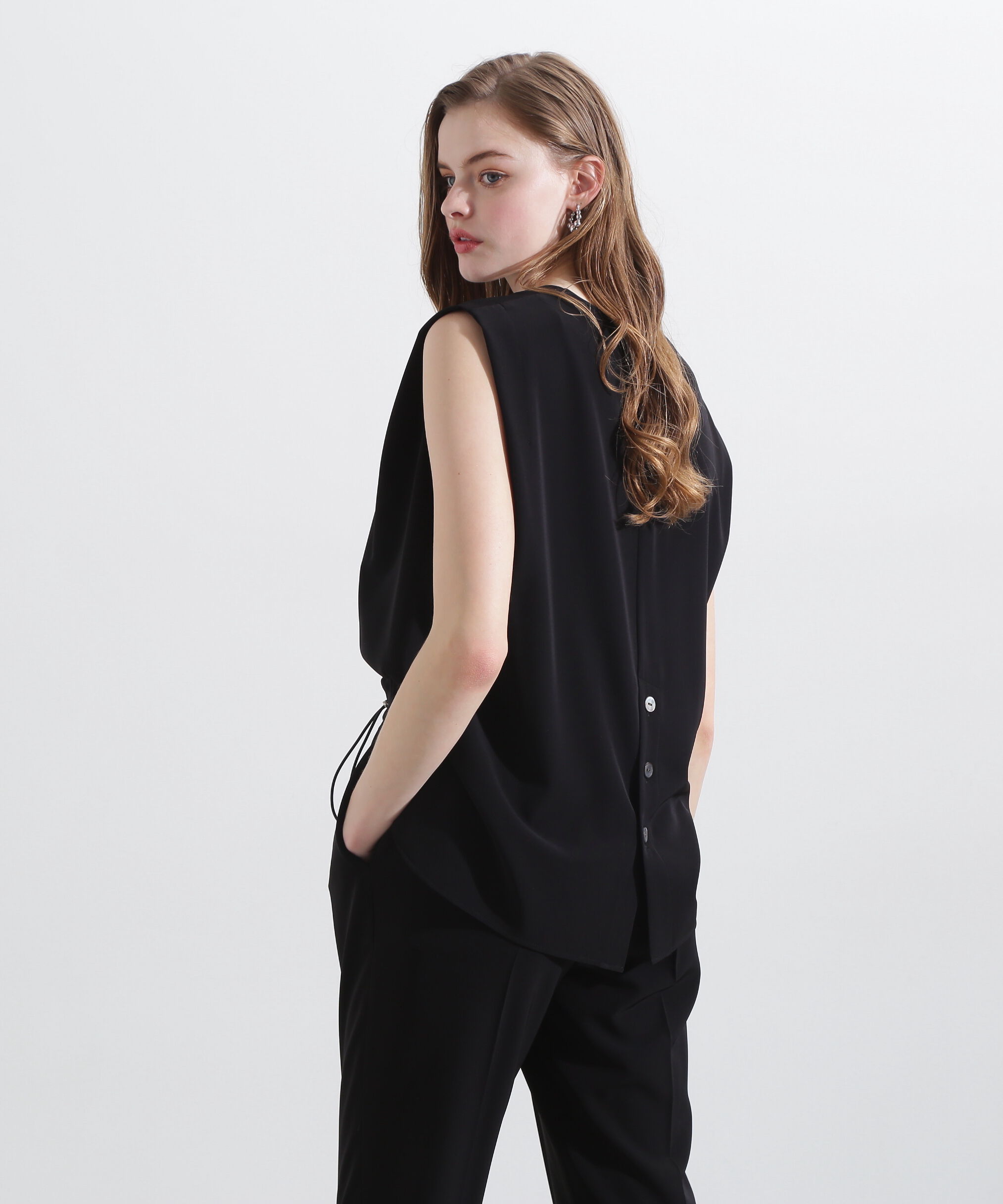  「◆バックボタンブラウス」|シャツ・ブラウス|