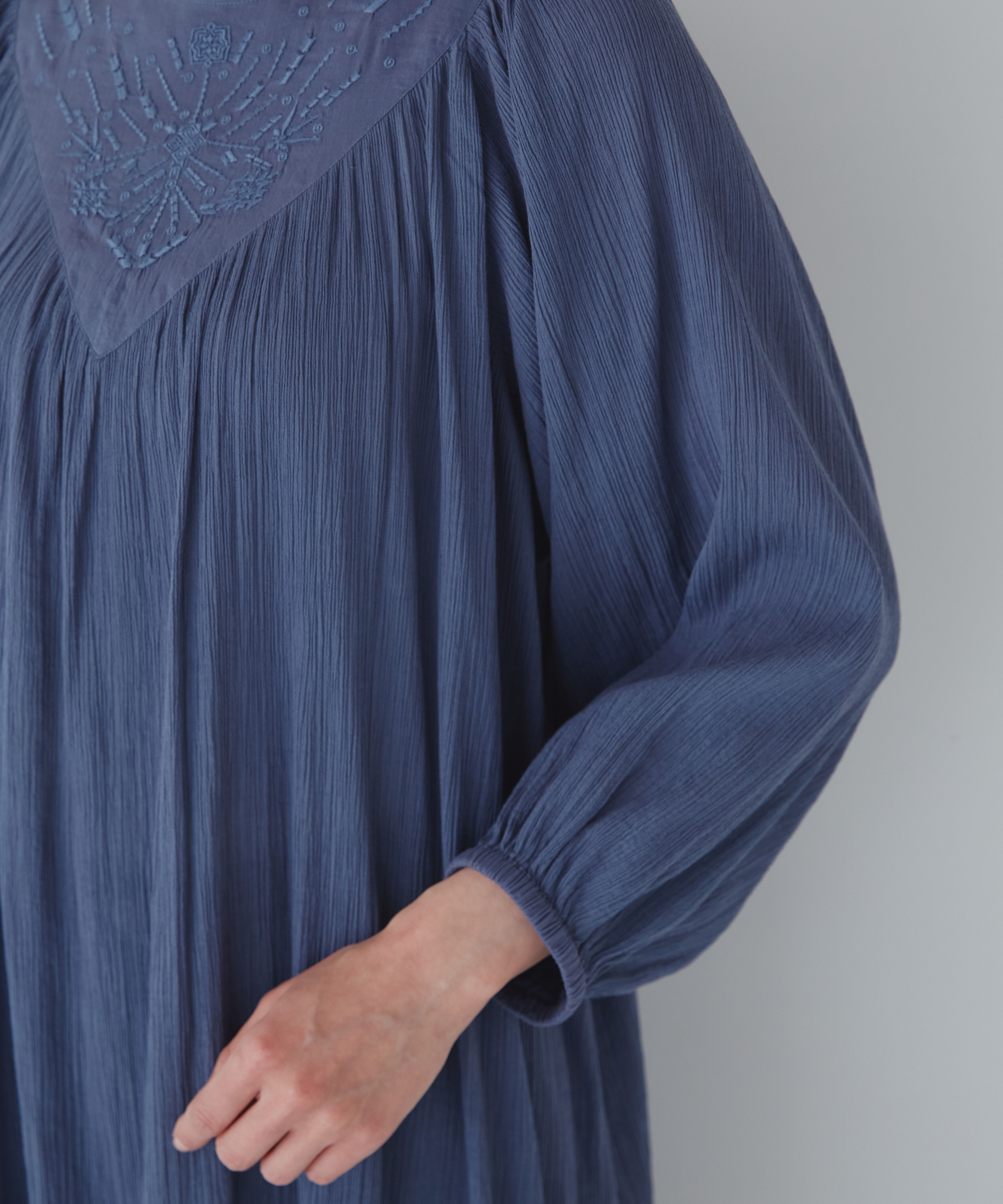  「◆インドクレープギャザーワンピース」|ワンピース|