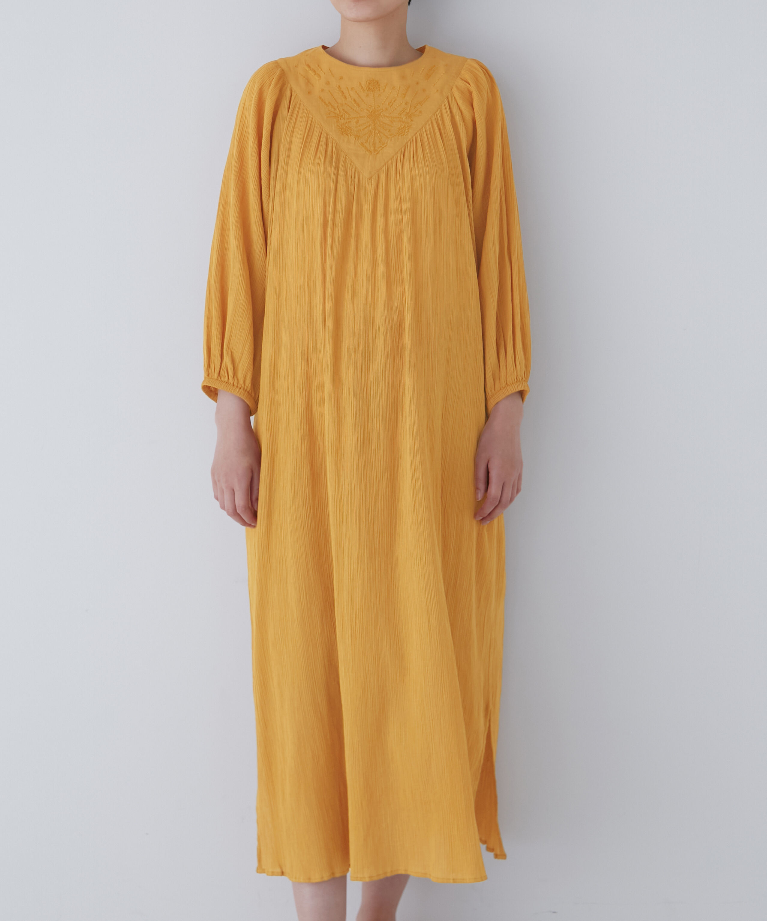  「◆インドクレープギャザーワンピース」|ワンピース|