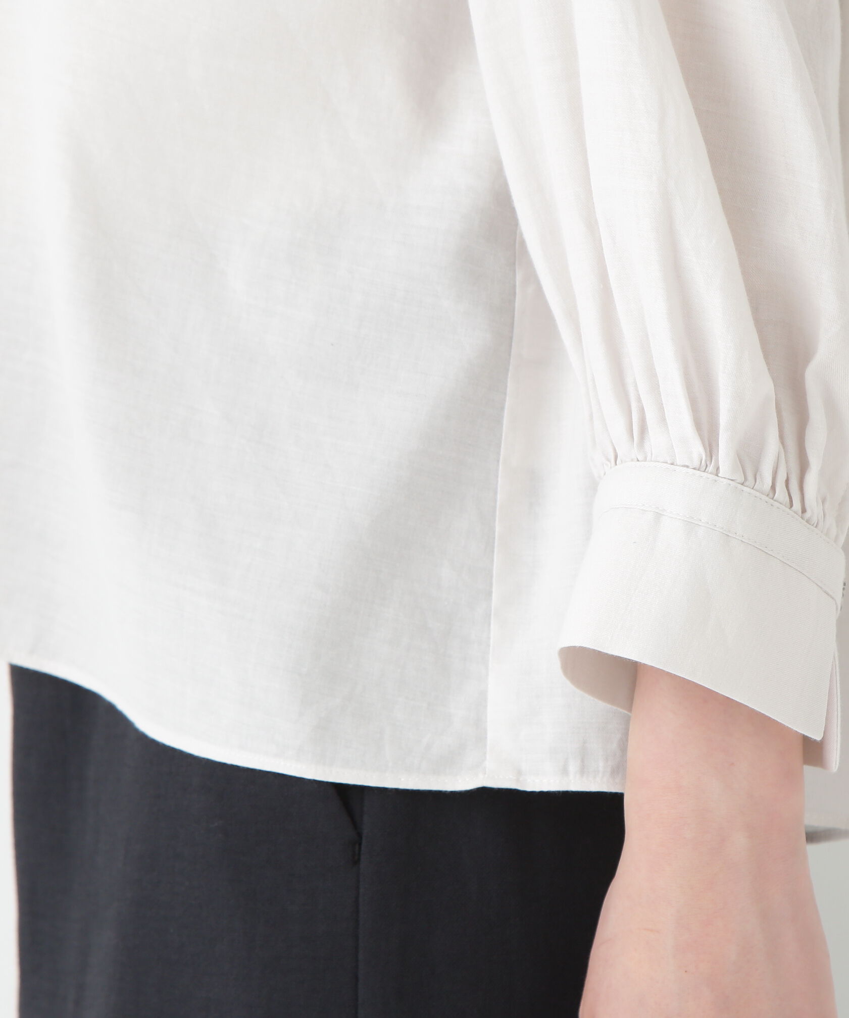  「◆綿シルクスキッパーブラウス」|シャツ・ブラウス|