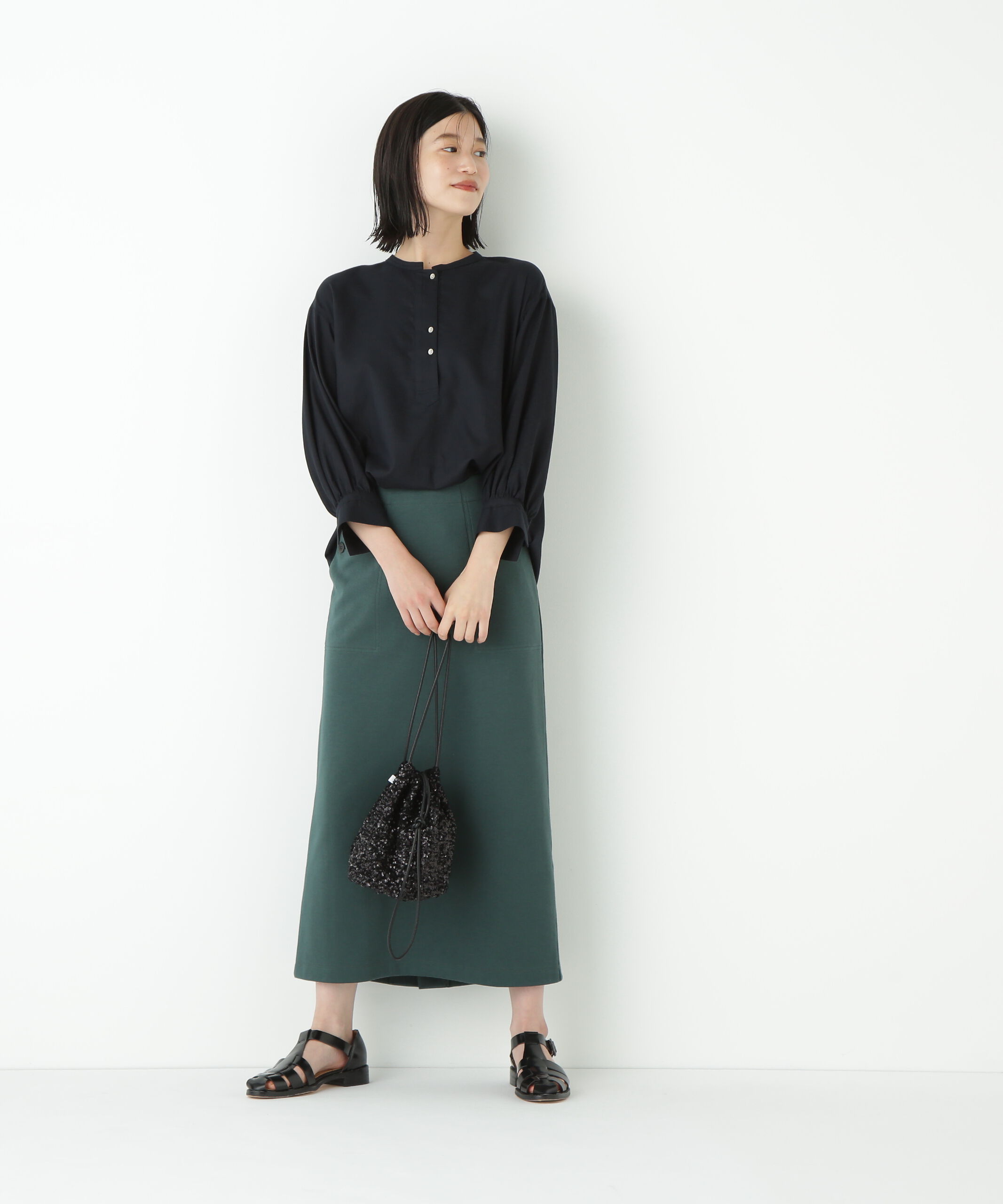  「◆綿シルクスキッパーブラウス」|シャツ・ブラウス|