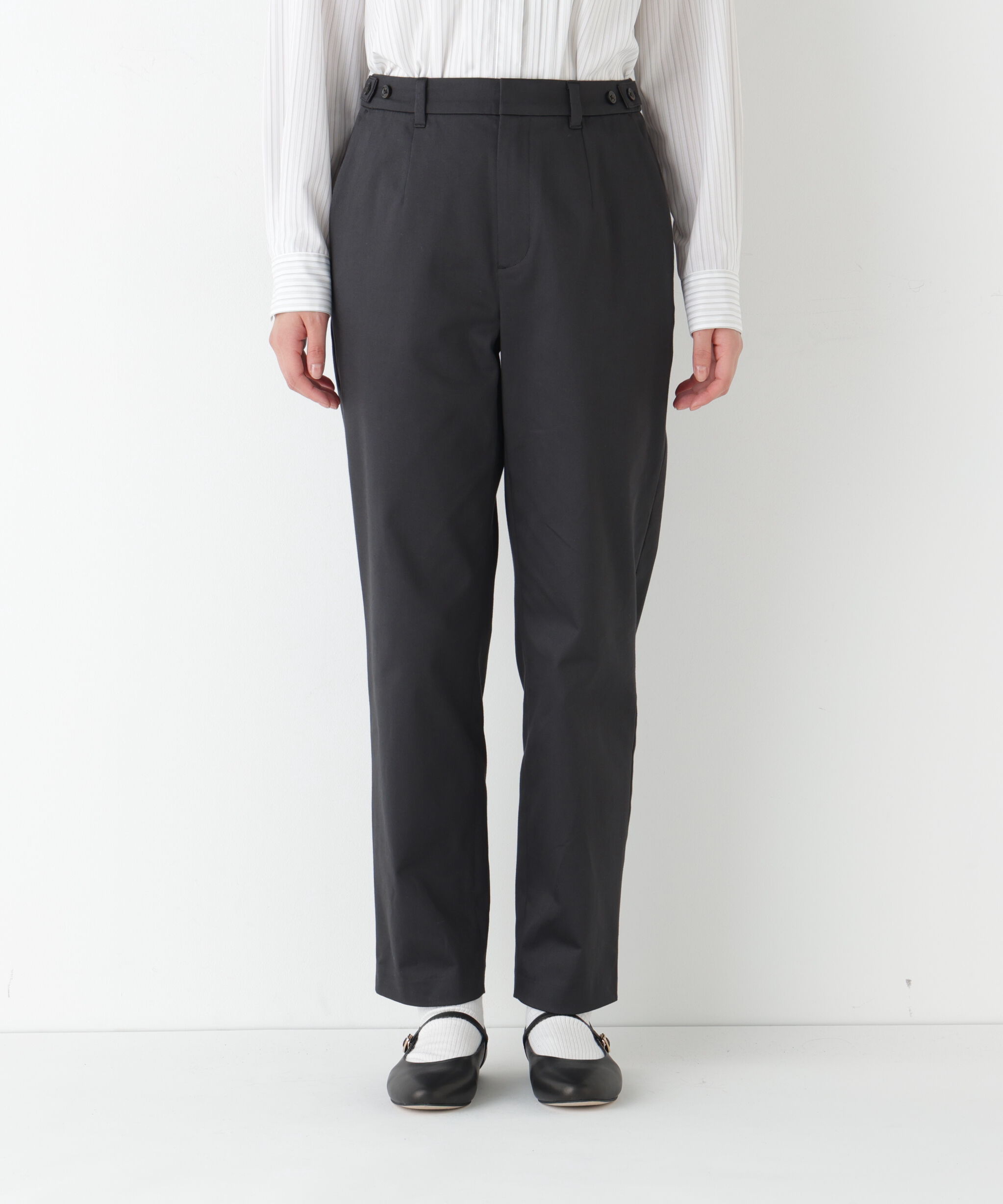  「◆サテンストレッチ細身ストレートパンツ」|その他|