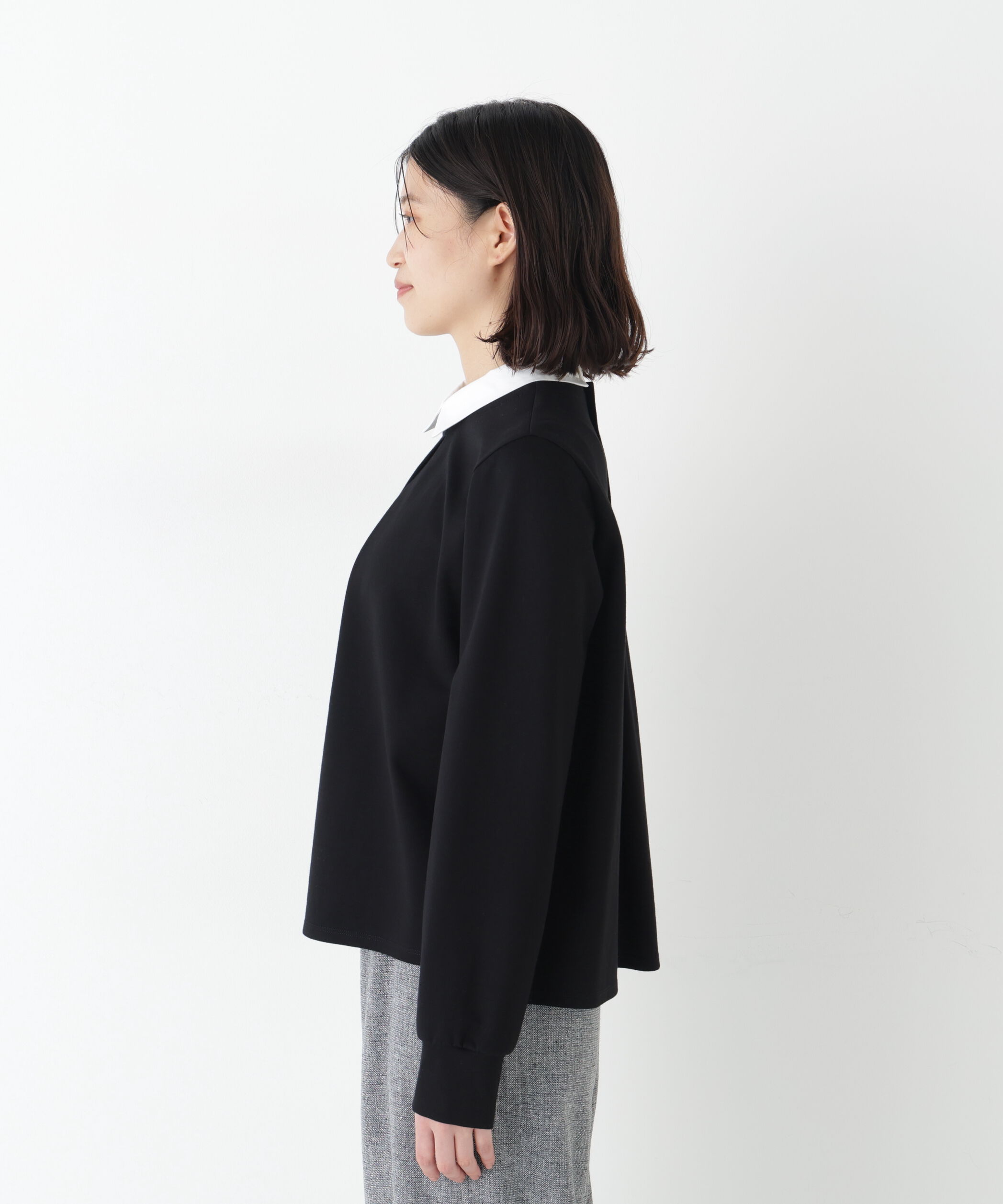  「◆シャツカラードッキングプルオーバー」|Tシャツ・カットソー|