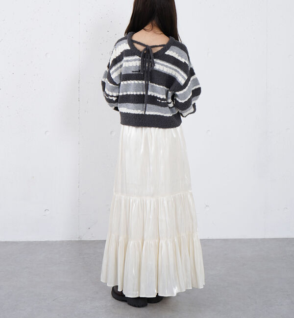 archives「ミックスヤーンランダムボーダーニットプルオーバー」|ニット・セーター|