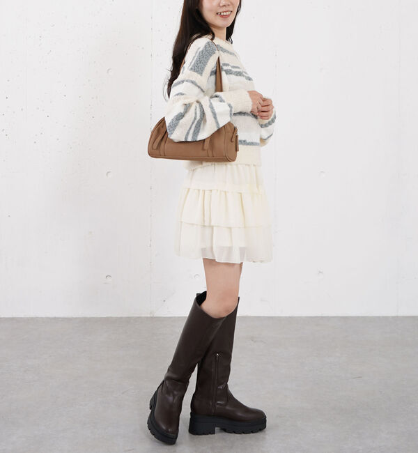 archives「ミックスヤーンランダムボーダーニットプルオーバー」|ニット・セーター|