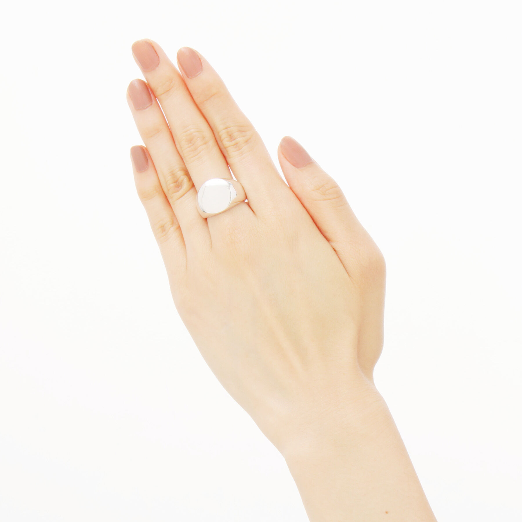 COCOSHNIK「シルバー シグネットリング ラウンド」|リング|