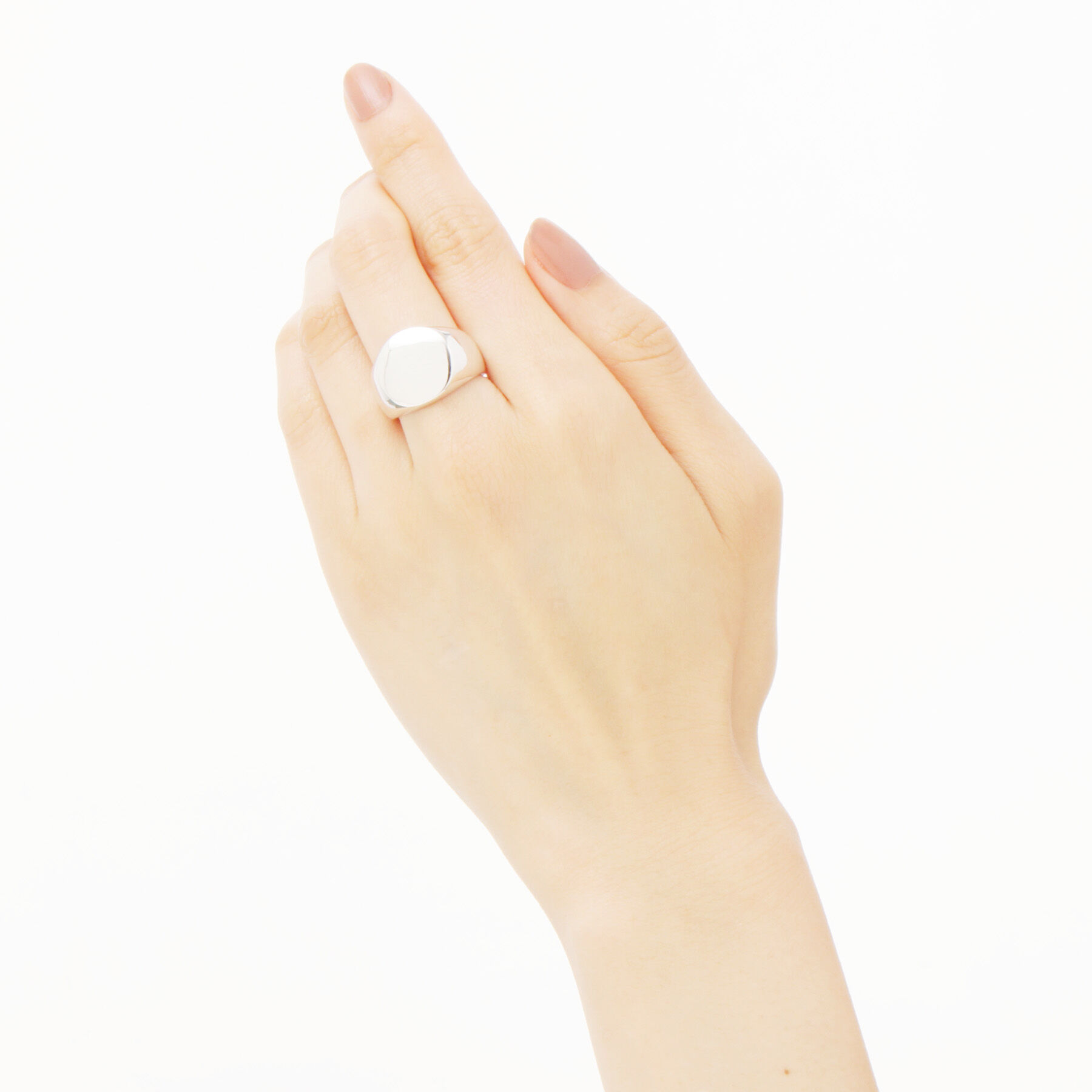 COCOSHNIK「シルバー シグネットリング ラウンド」|リング|