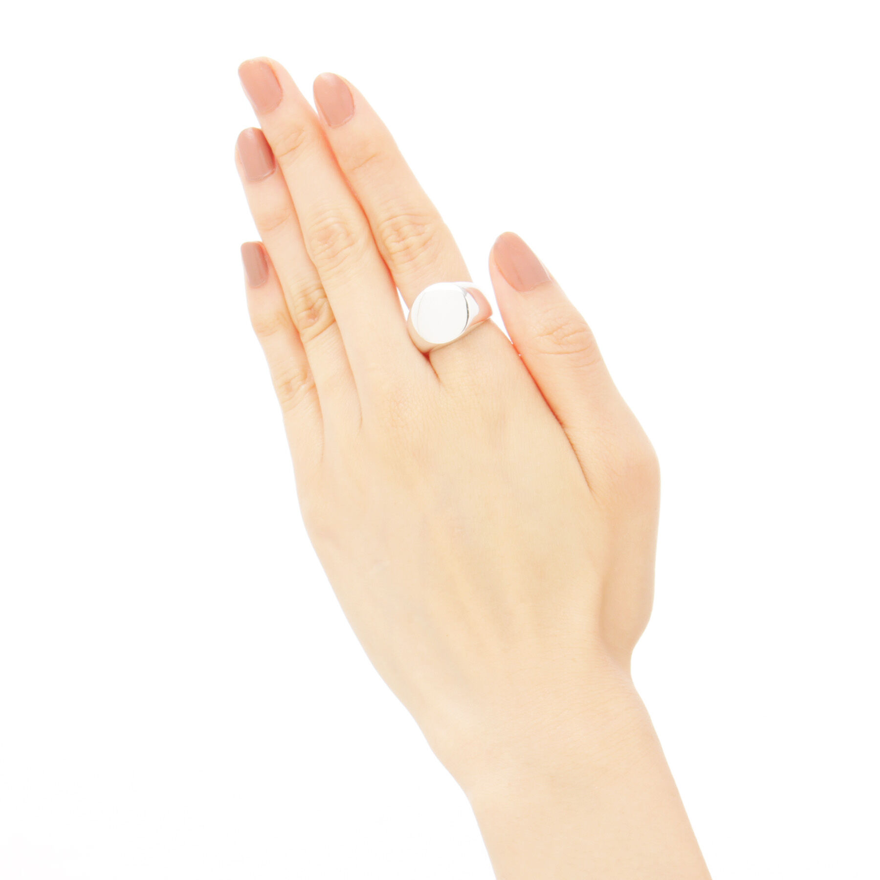 COCOSHNIK「シルバー シグネットリング ラウンド」|リング|