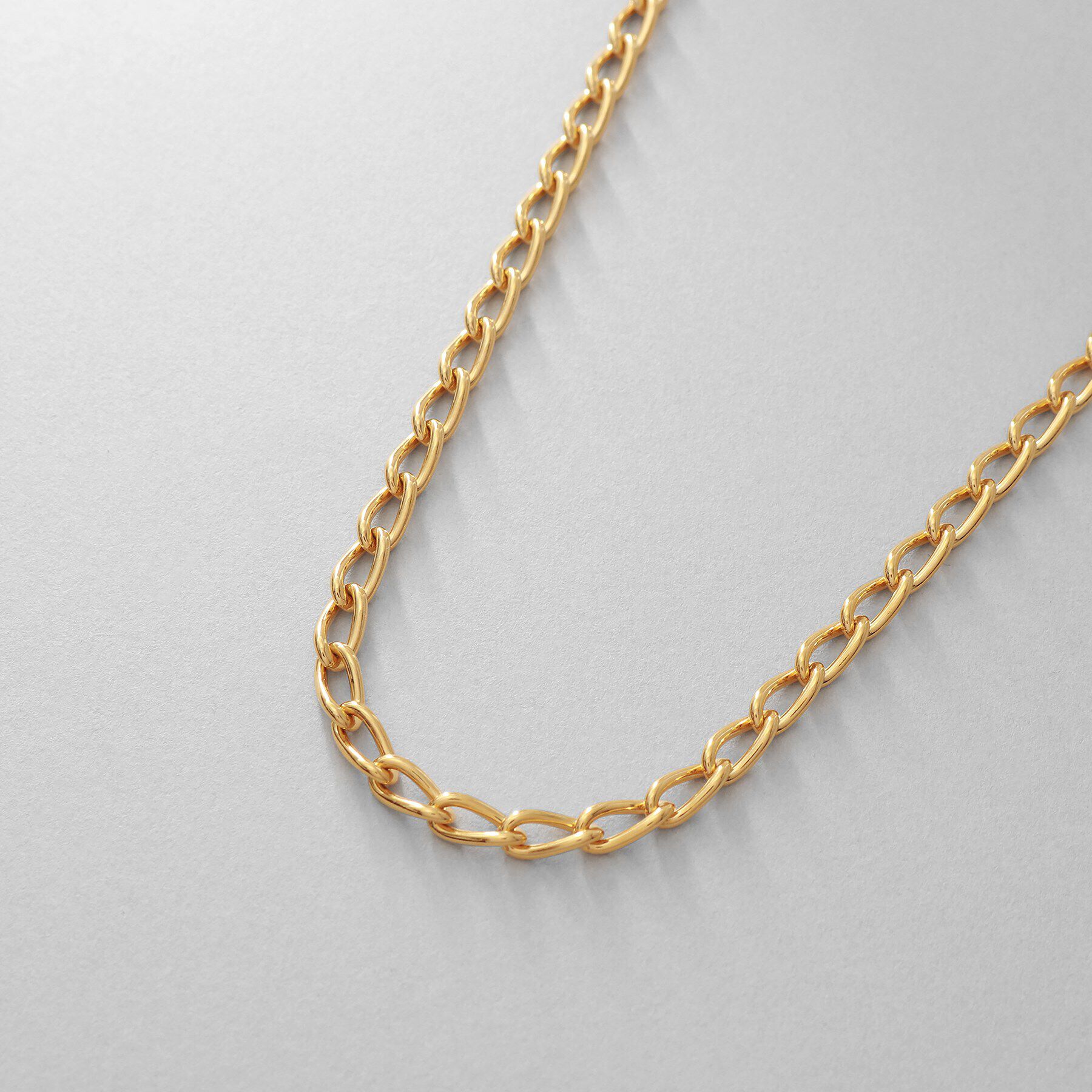 COCOSHNIK ONKITSCH「シルバー デザインチェーン ロングカーブネックレス GP」|ネックレス|