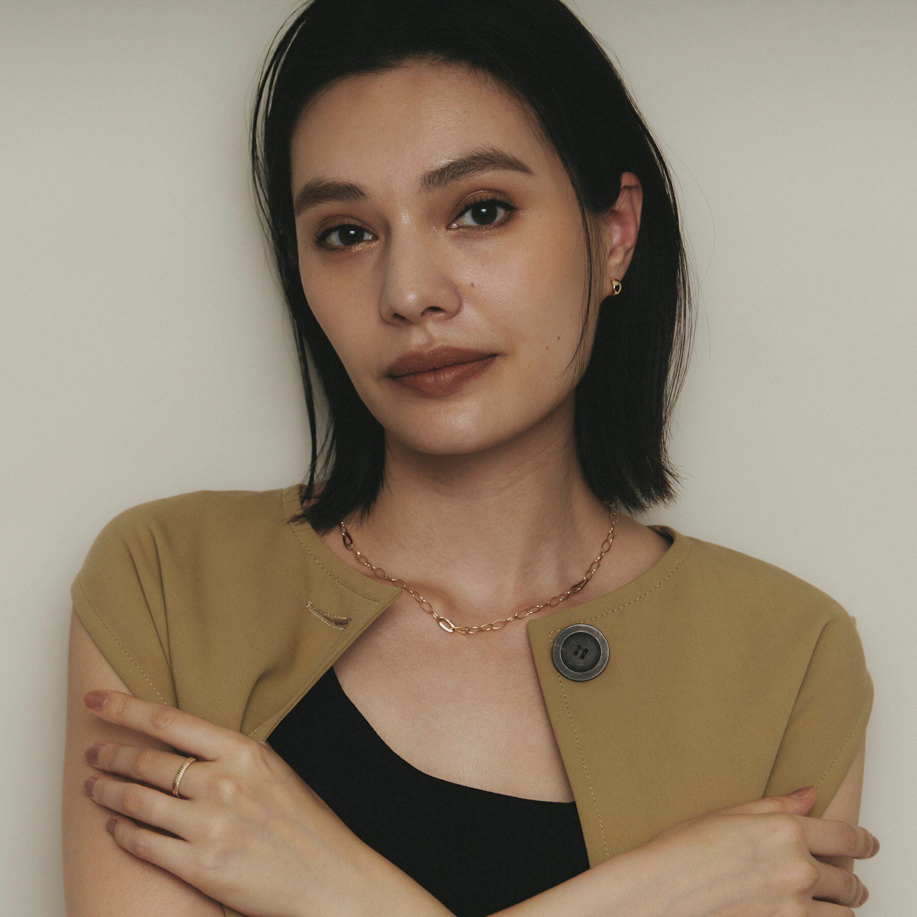 COCOSHNIK「K10ダイヤモンド 縦溝 リング」|リング|