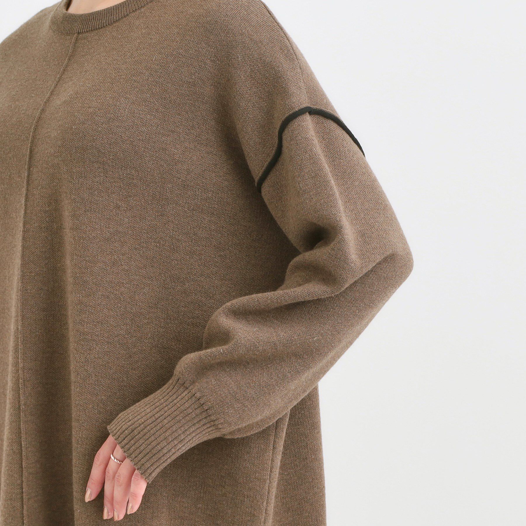 SHOO･LA･RUE「【洗濯機可/毛玉レス】上品に体型カバー チュニックニットワンピース」|チュニック|