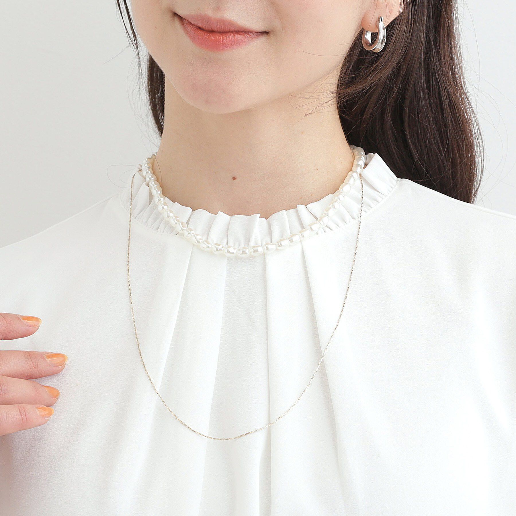 SHOO･LA･RUE「【3WAY】フェイクパールネックレス」|ネックレス|