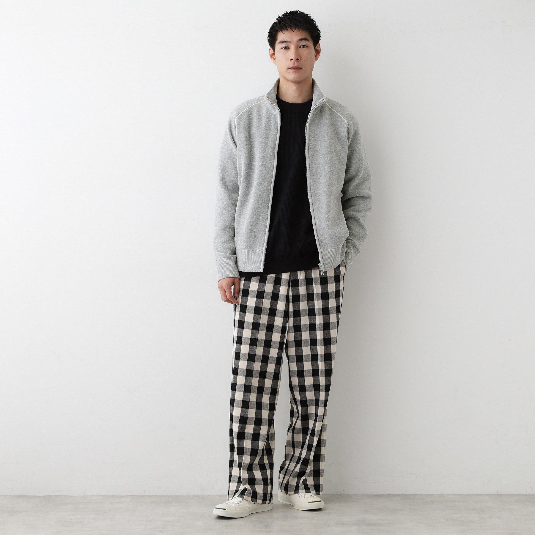 Dessin「【洗える】モールジップカーディガン」|ブルゾン・スタジャン|