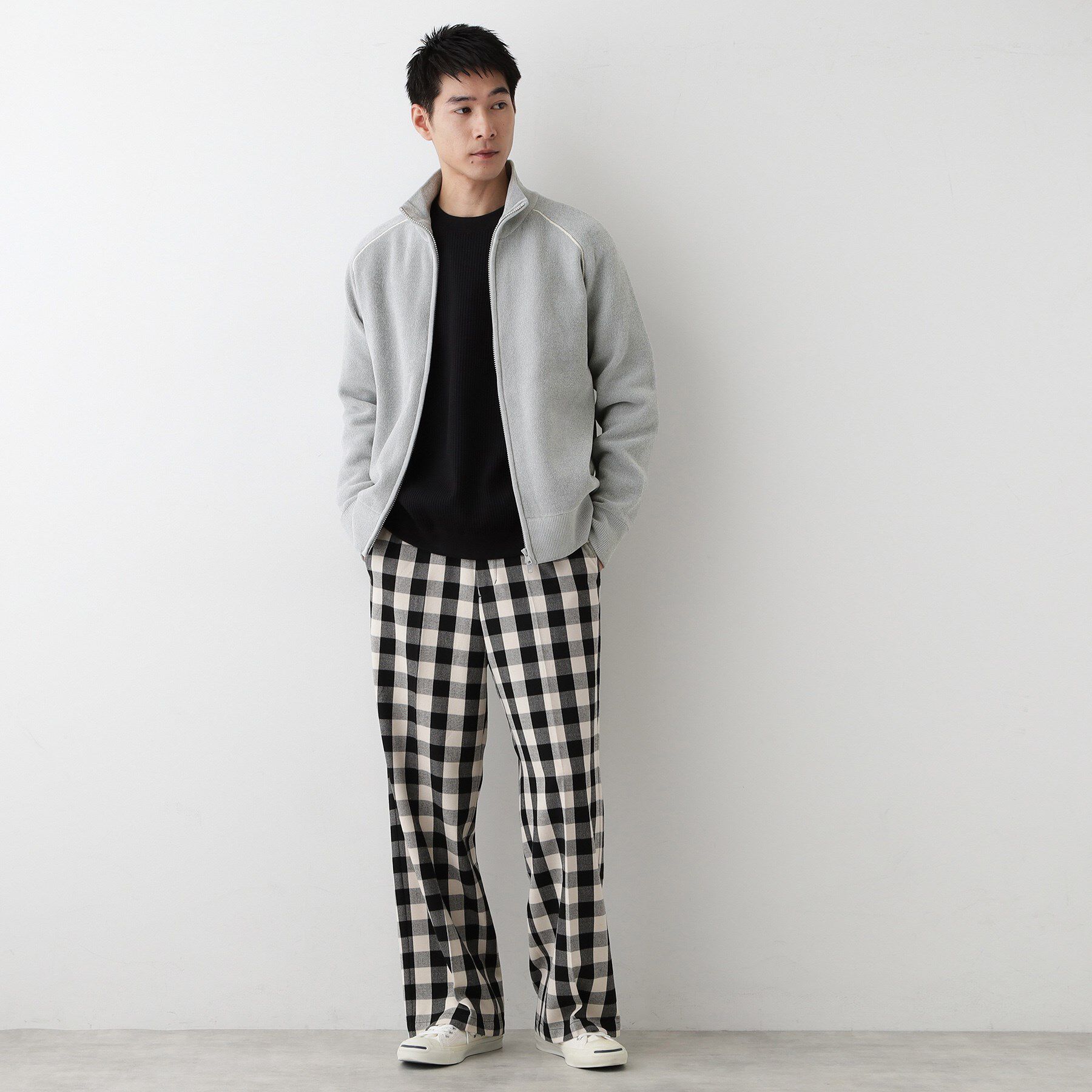 Dessin「【洗える】モールジップカーディガン」|ブルゾン・スタジャン|