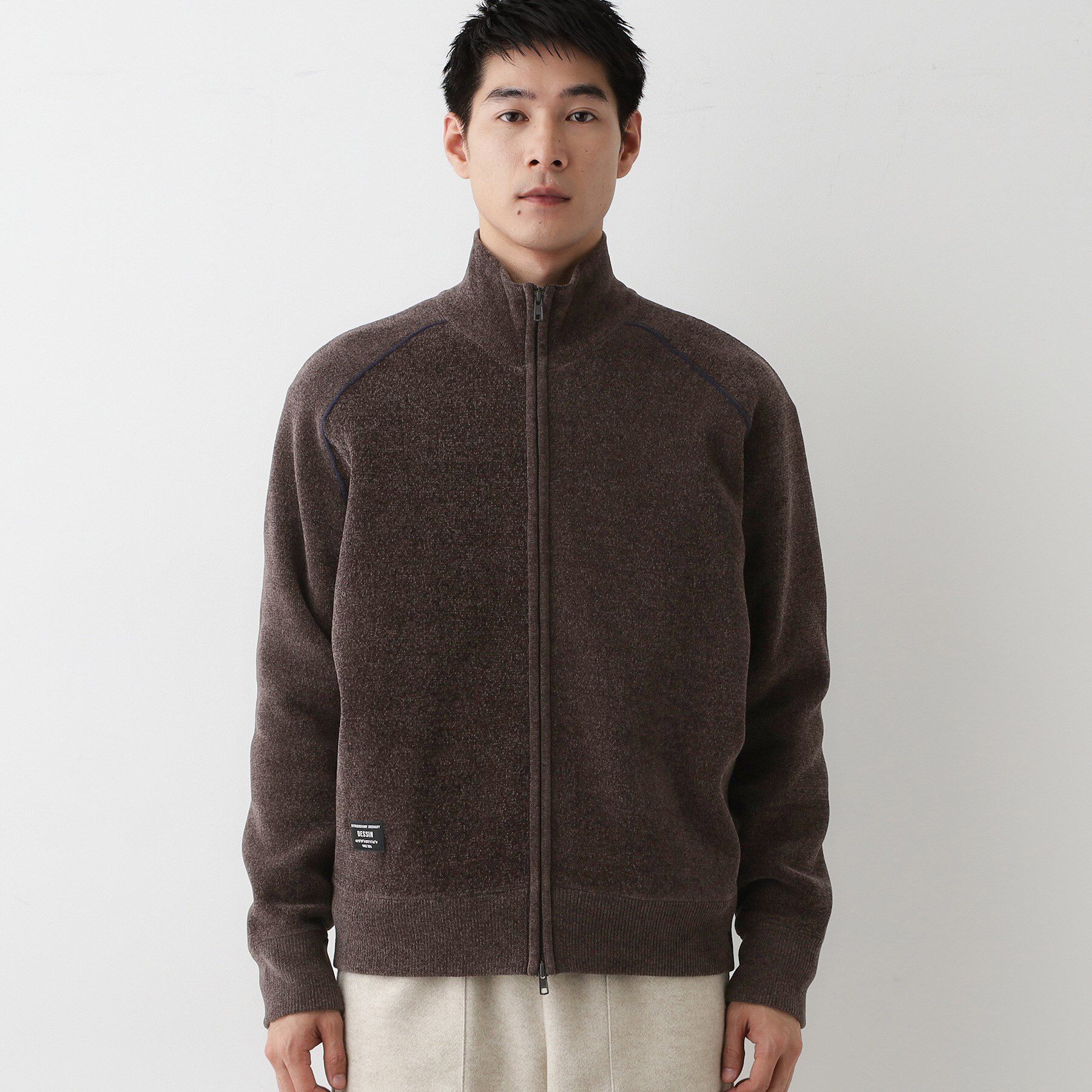 Dessin「【洗える】モールジップカーディガン」|ブルゾン・スタジャン|