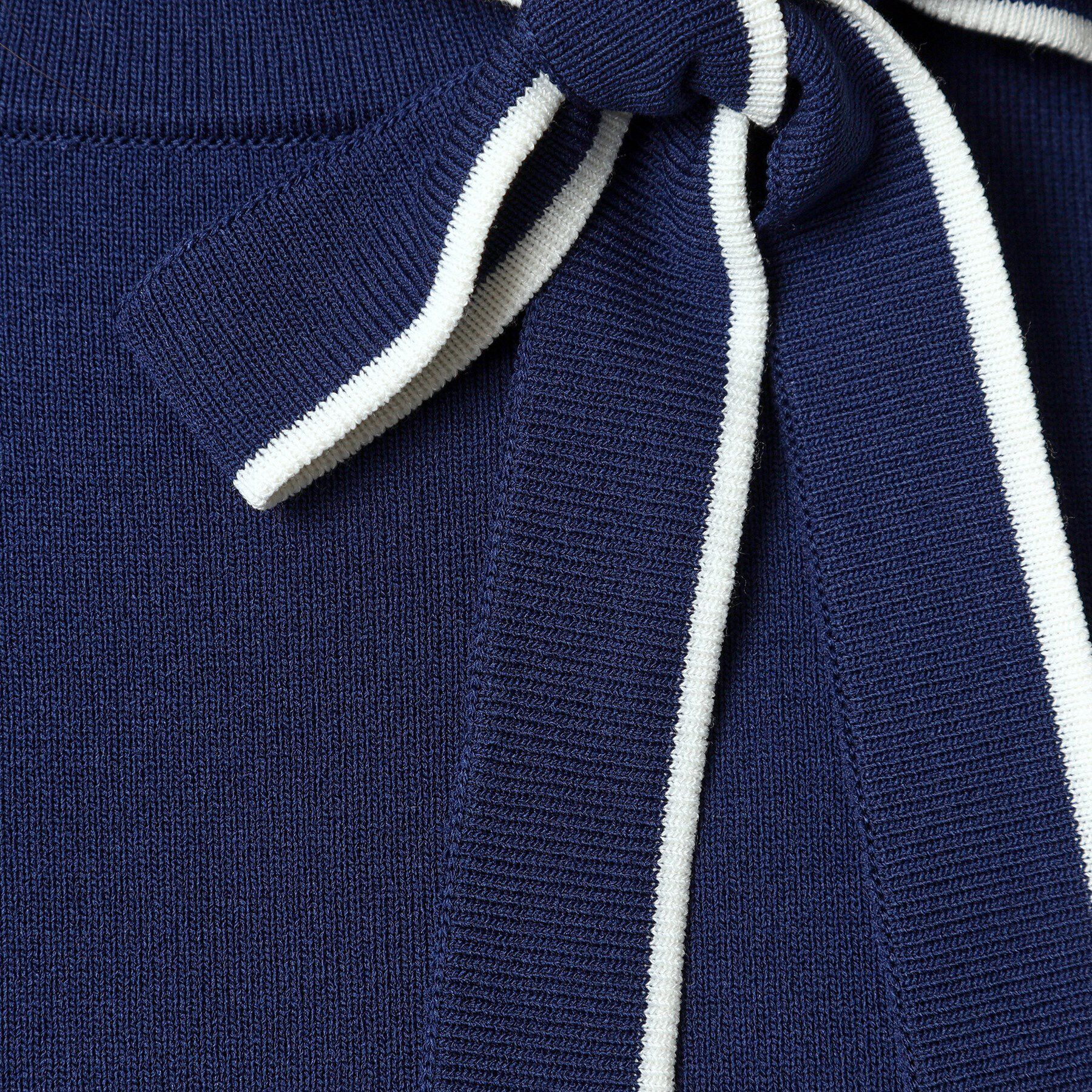 ITS&rsquo;DEMO「【縮みに強い／洗濯機OK】ボウタイリボンニット」|ニット・セーター|