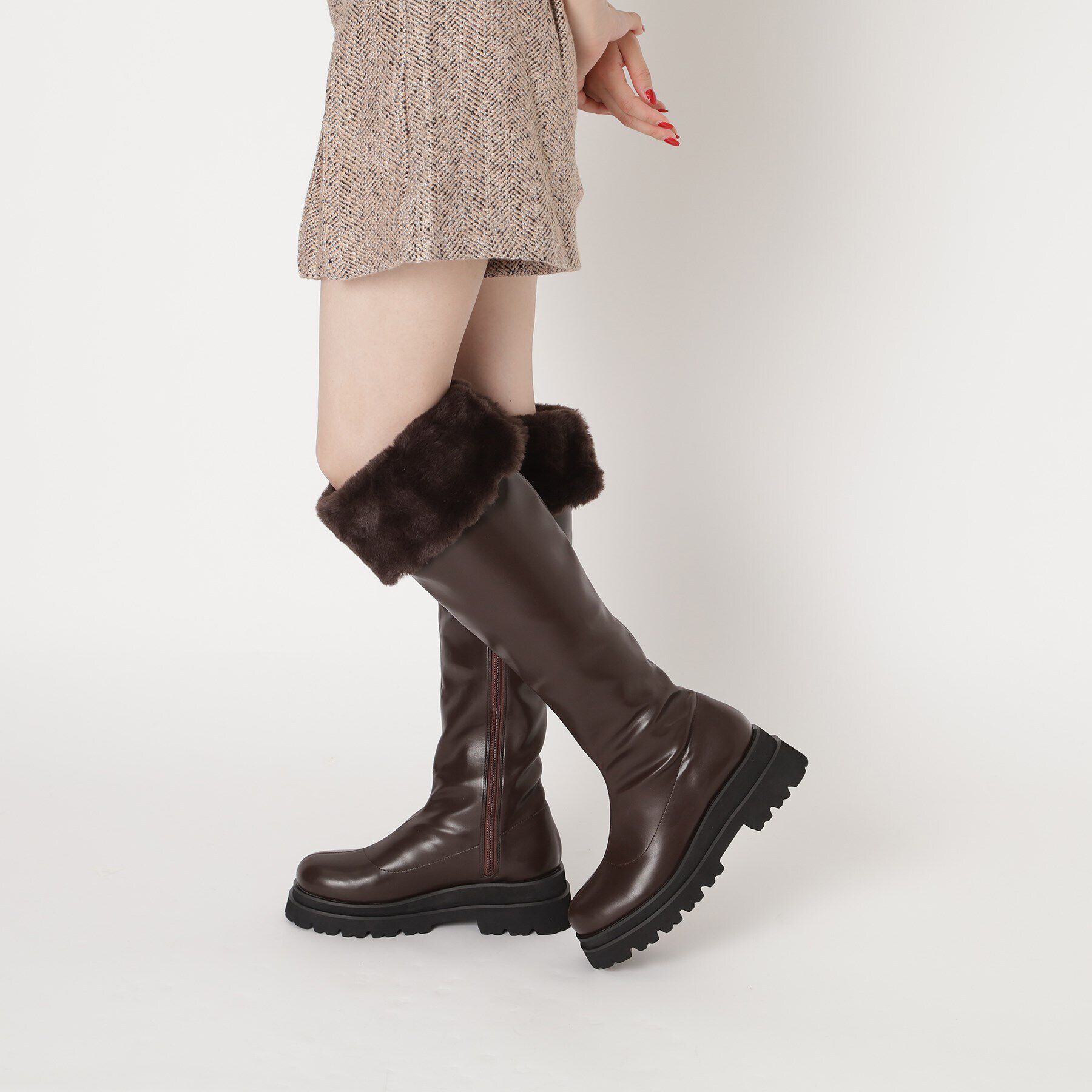 ESPERANZA「タンクソール2WAYボアロングブーツ」|ショートブーツ|