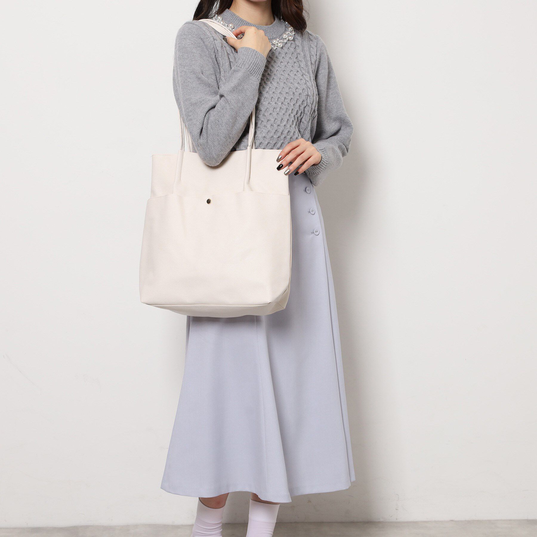 Ober Tashe「【新生活・新学期】シンプルタックトート」|トートバッグ|