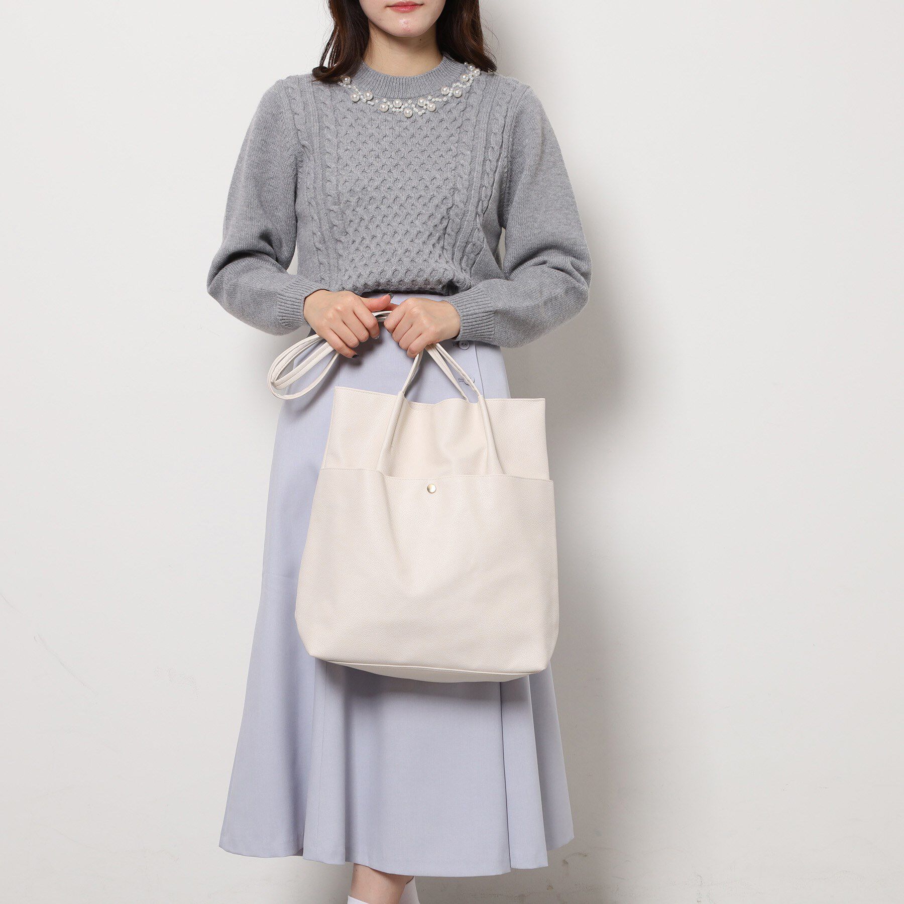 Ober Tashe「【新生活・新学期】シンプルタックトート」|トートバッグ|