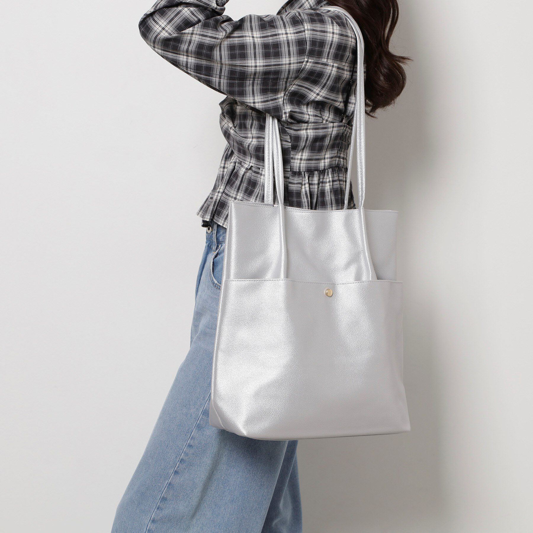 Ober Tashe「【新生活・新学期】シンプルタックトート」|トートバッグ|