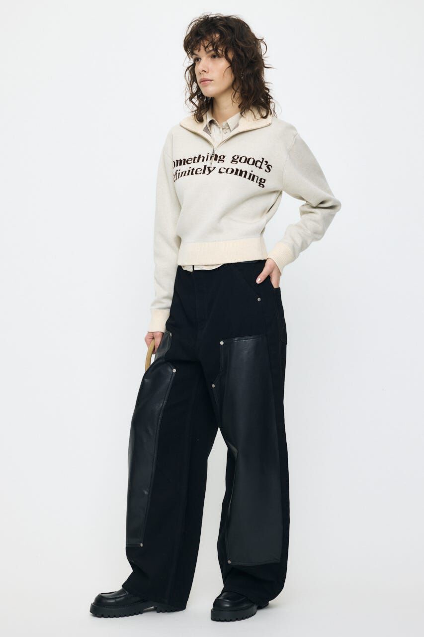 MOUSSY「LETTERED HALF ZIPセーター」|ニット・セーター|