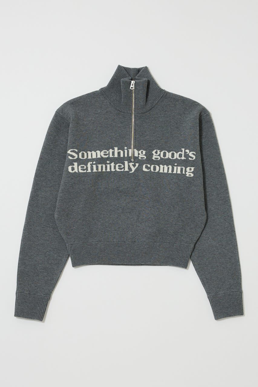 MOUSSY「LETTERED HALF ZIPセーター」|ニット・セーター|