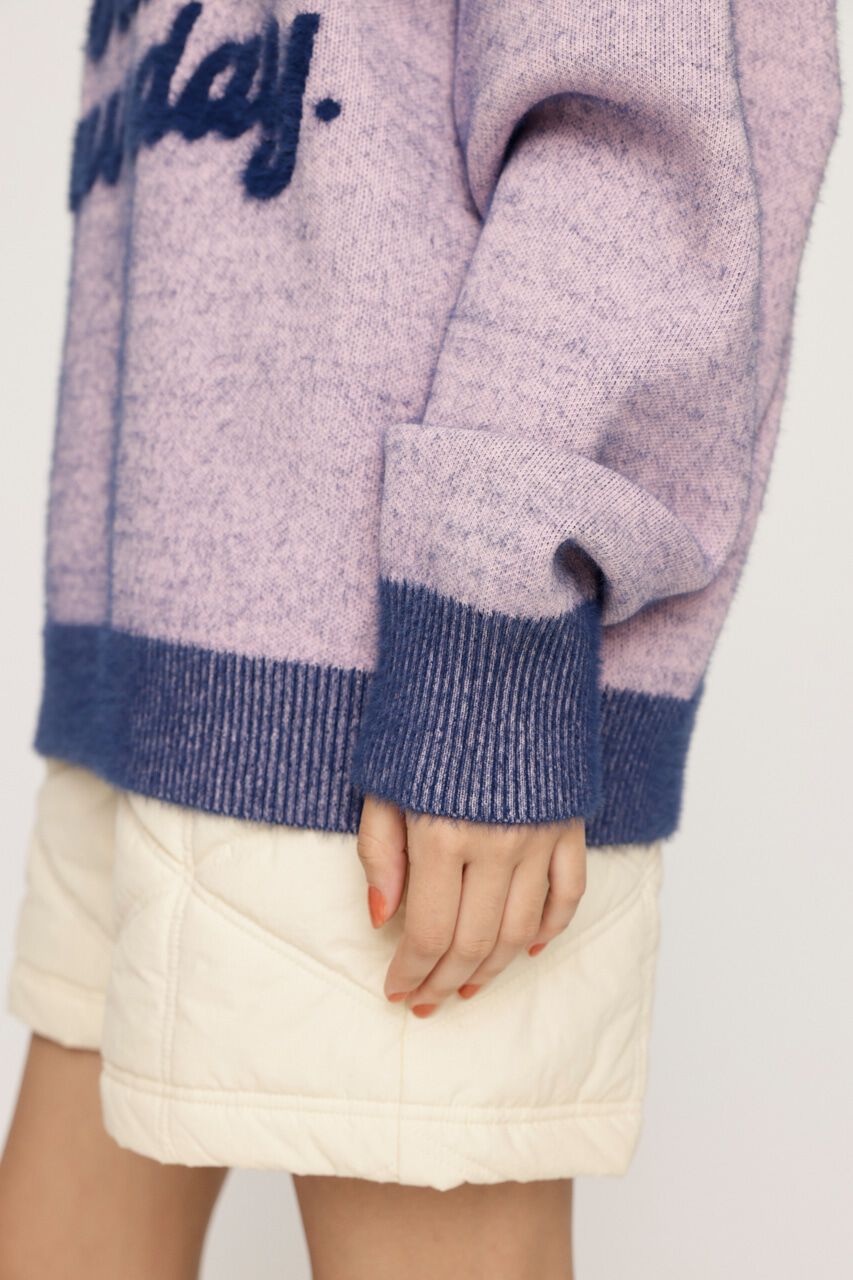 SLY「JQ LOGO MINKY LOOSE KNIT トップス」|ニット・セーター|