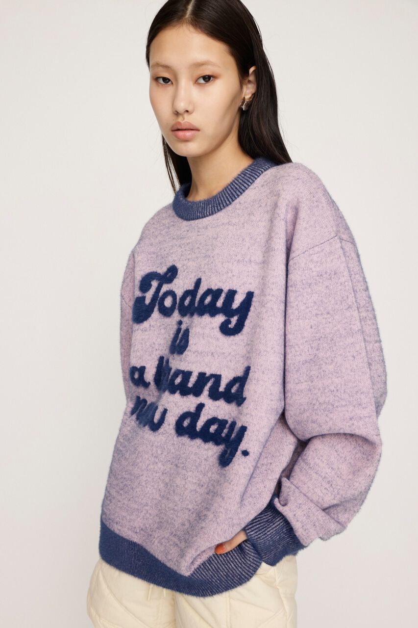 SLY「JQ LOGO MINKY LOOSE KNIT トップス」|ニット・セーター|