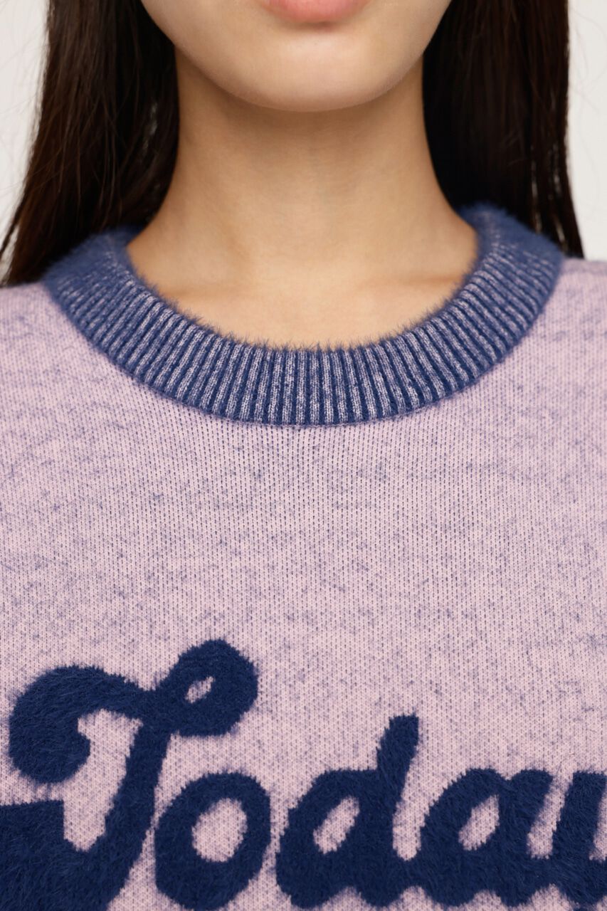 SLY「JQ LOGO MINKY LOOSE KNIT トップス」|ニット・セーター|