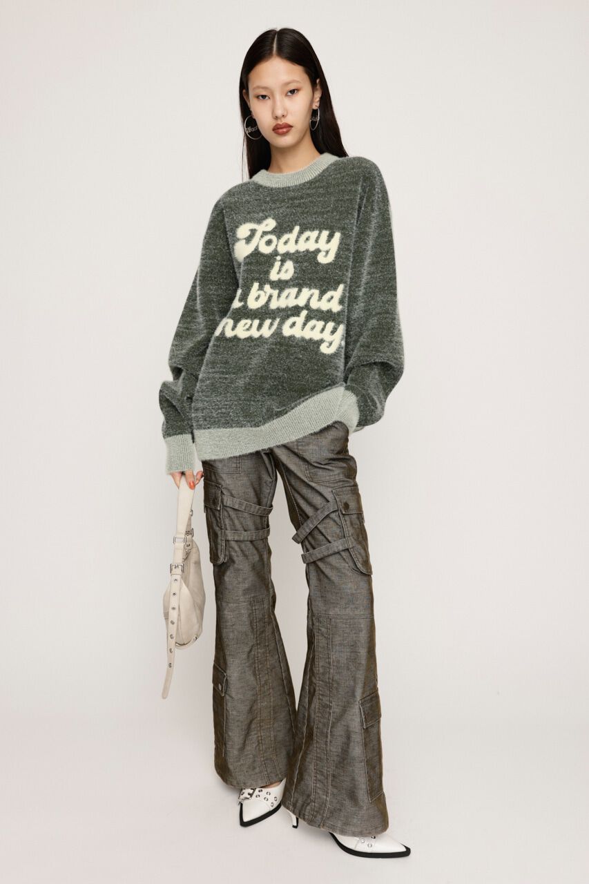 SLY「JQ LOGO MINKY LOOSE KNIT トップス」|ニット・セーター|