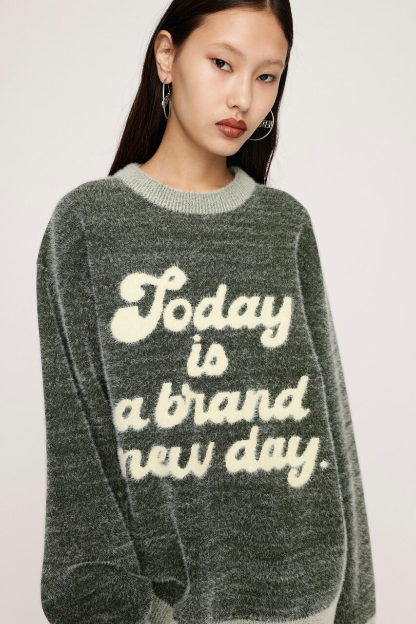 SLY「JQ LOGO MINKY LOOSE KNIT トップス」|ニット・セーター|