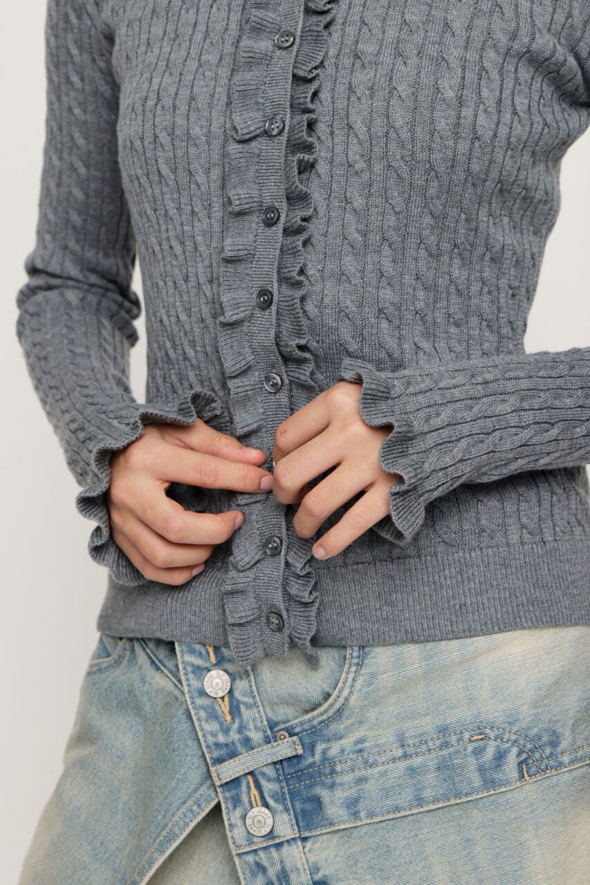 SLY「FRONT FRILL KNIT トップス」|ニット・セーター|