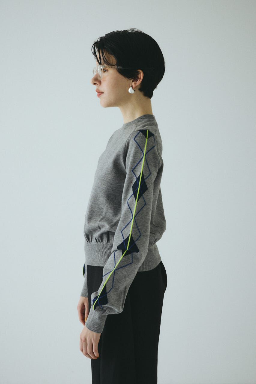 HeRIN.CYE「Neon argyle knit tops」|ニット・セーター|