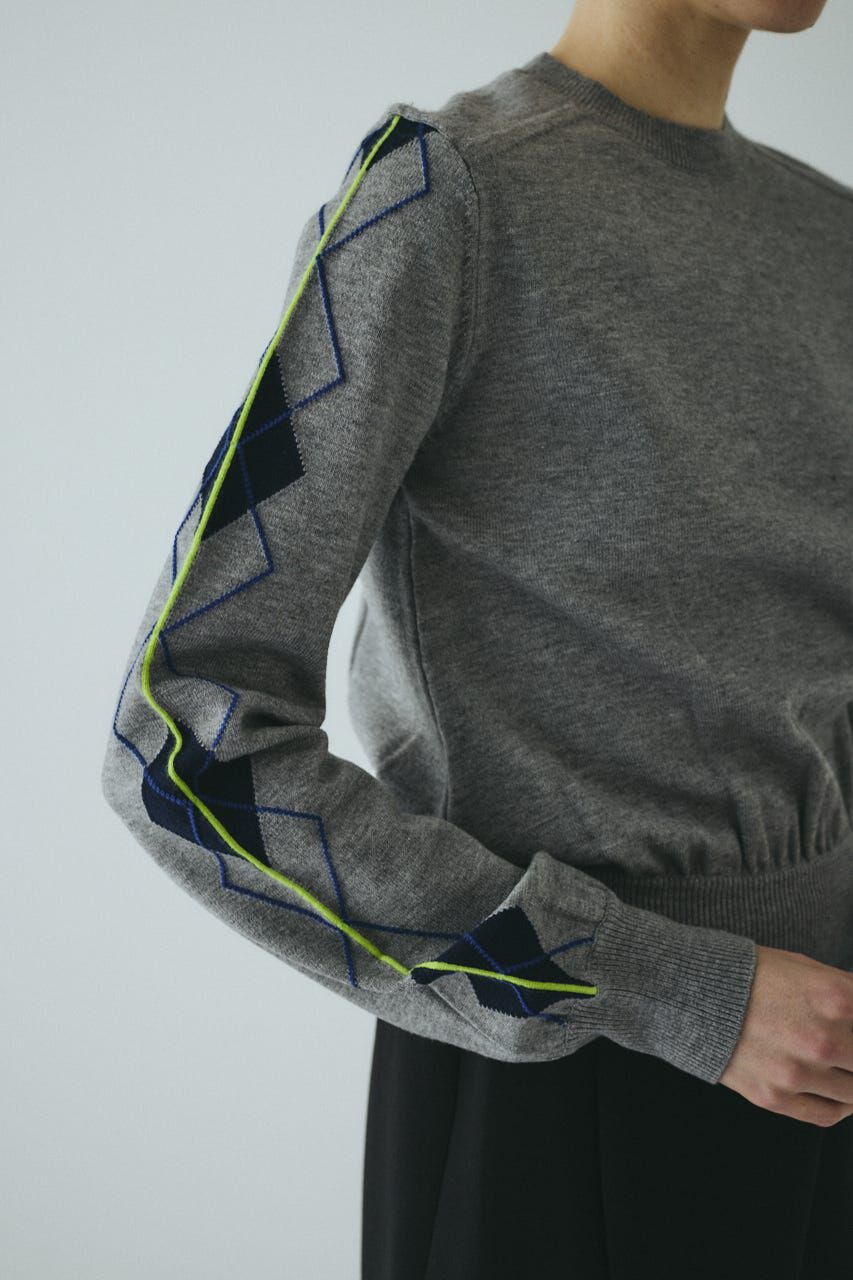 HeRIN.CYE「Neon argyle knit tops」|ニット・セーター|