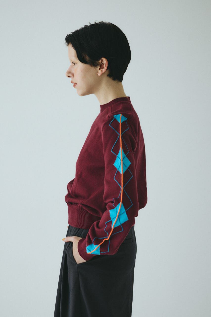 HeRIN.CYE「Neon argyle knit tops」|ニット・セーター|