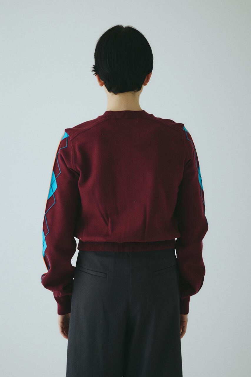 HeRIN.CYE「Neon argyle knit tops」|ニット・セーター|