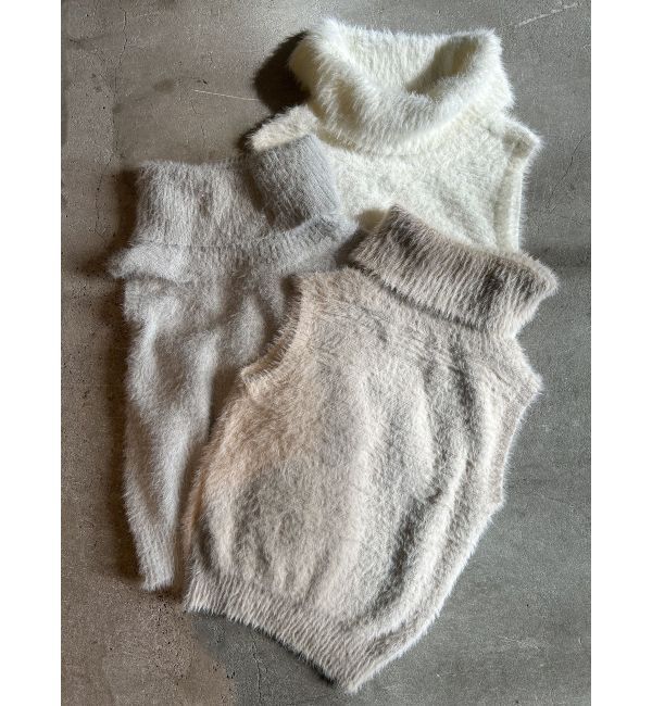 CALNAMUR「SHAGGY TURTLENECK KNIT/シャギータートルネックニット」|ニット・セーター|