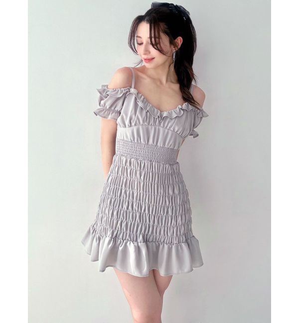 RESEXXY「シャーリングミニワンピース」|ワンピース|
