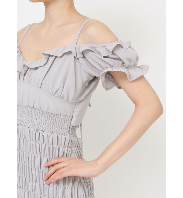 RESEXXY「シャーリングミニワンピース」|ワンピース|