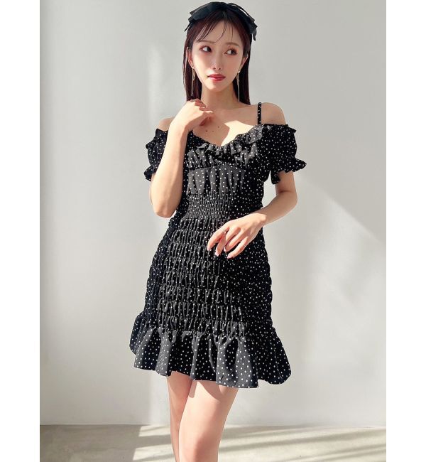 RESEXXY「シャーリングミニワンピース」|ワンピース|