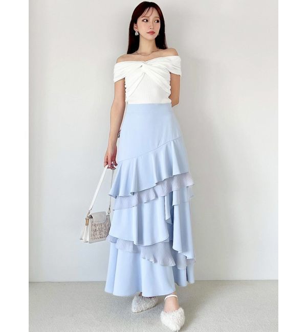 RESEXXY「ツイストオフショルニットトップス」|ニット・セーター|